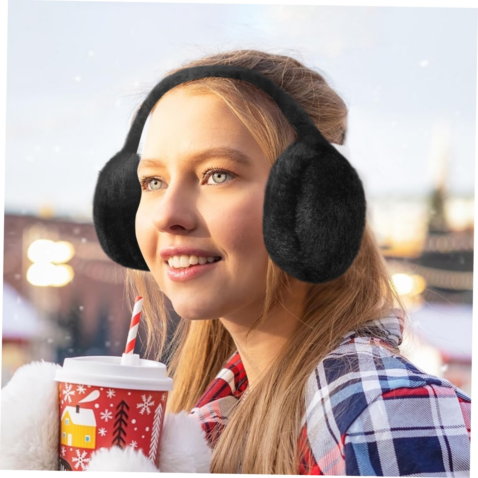 YARNOW Orejeras De Invierno Orejeras De Felpa Mullidas Y Cálidas Para Mujeres Y Niñas Color