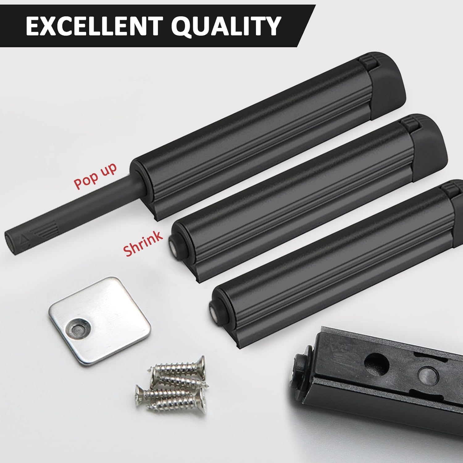 Magnetic Push Latch, Cabinet Door Magnets, Magnetic Door Latch for Cabinet Doors, Wardrobe, Drawer Hidden Pull Tip 10 Pack