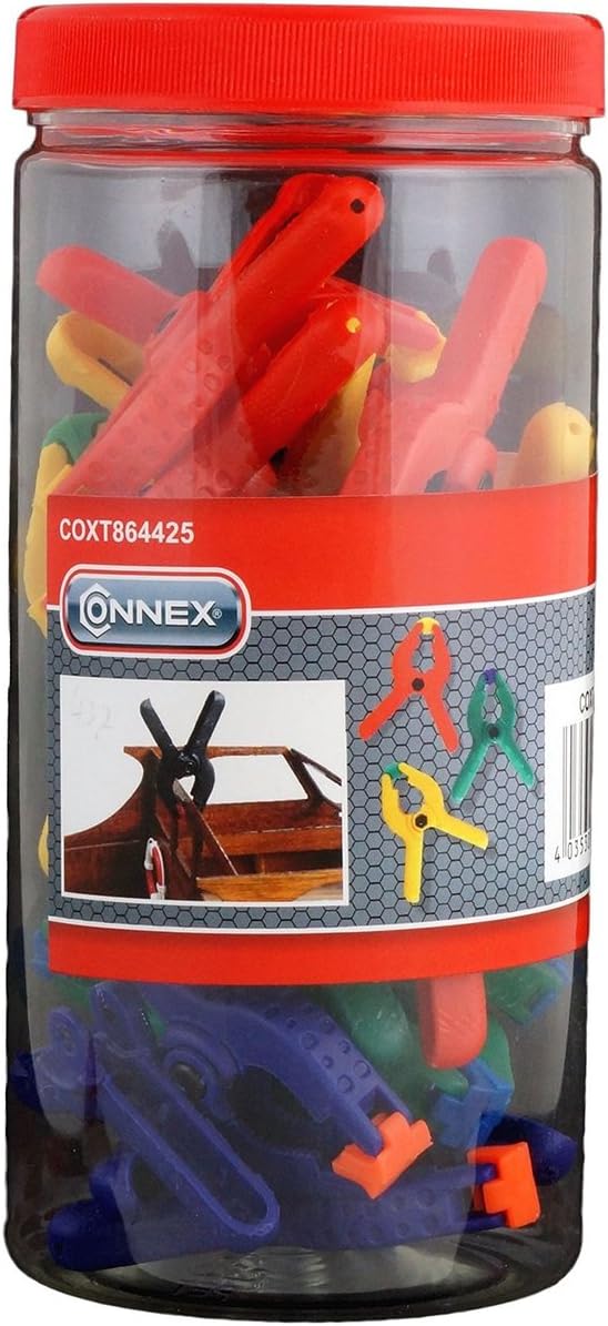 Connex COXT864425 Spring Clamps, Multi-Colour, 20 pieces, size: 25 mm