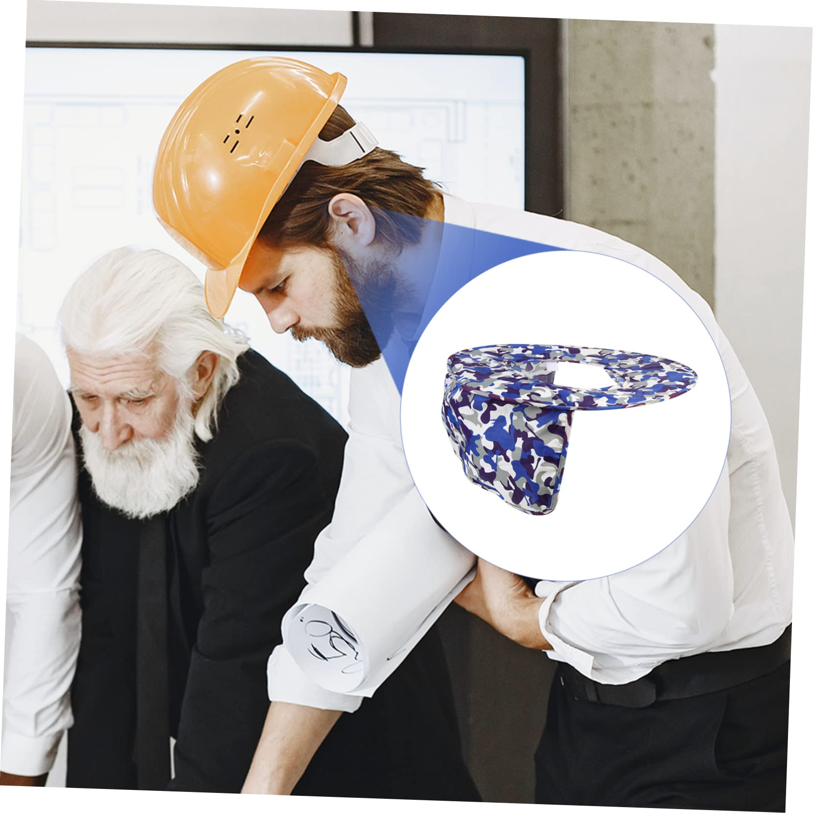 ARTIBETTER Visiera Parasole Per Elmetto Copricapo Rigido Sfumature Del Cappello Del Casco Attacco Per Accessori Per Elmetto Sole Cappello Duro Accessori Per Elmetti Poliestere Camouflage