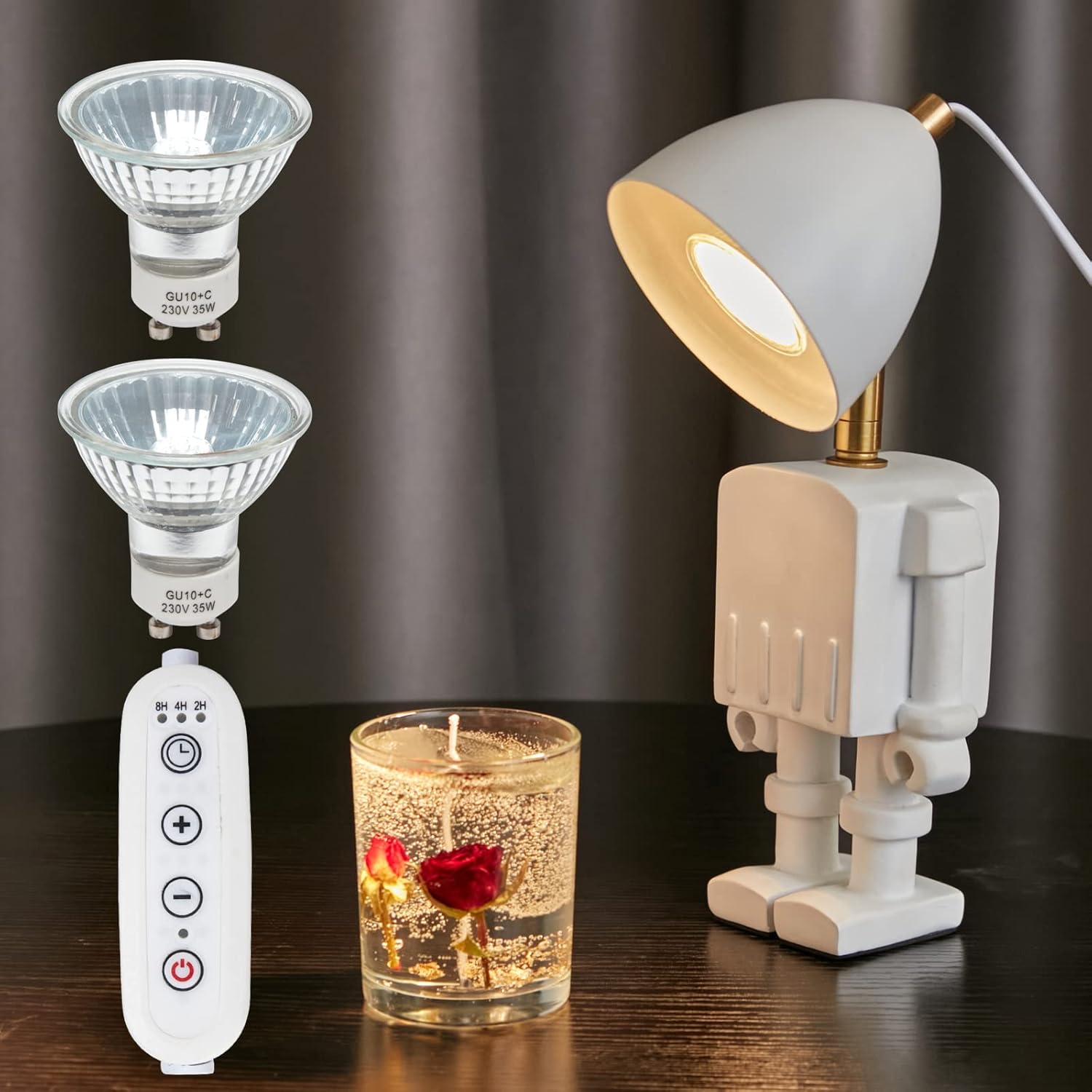 INNSETUU Candle Warmer Table Lamp, No Flame Electric Candle Wax Melting