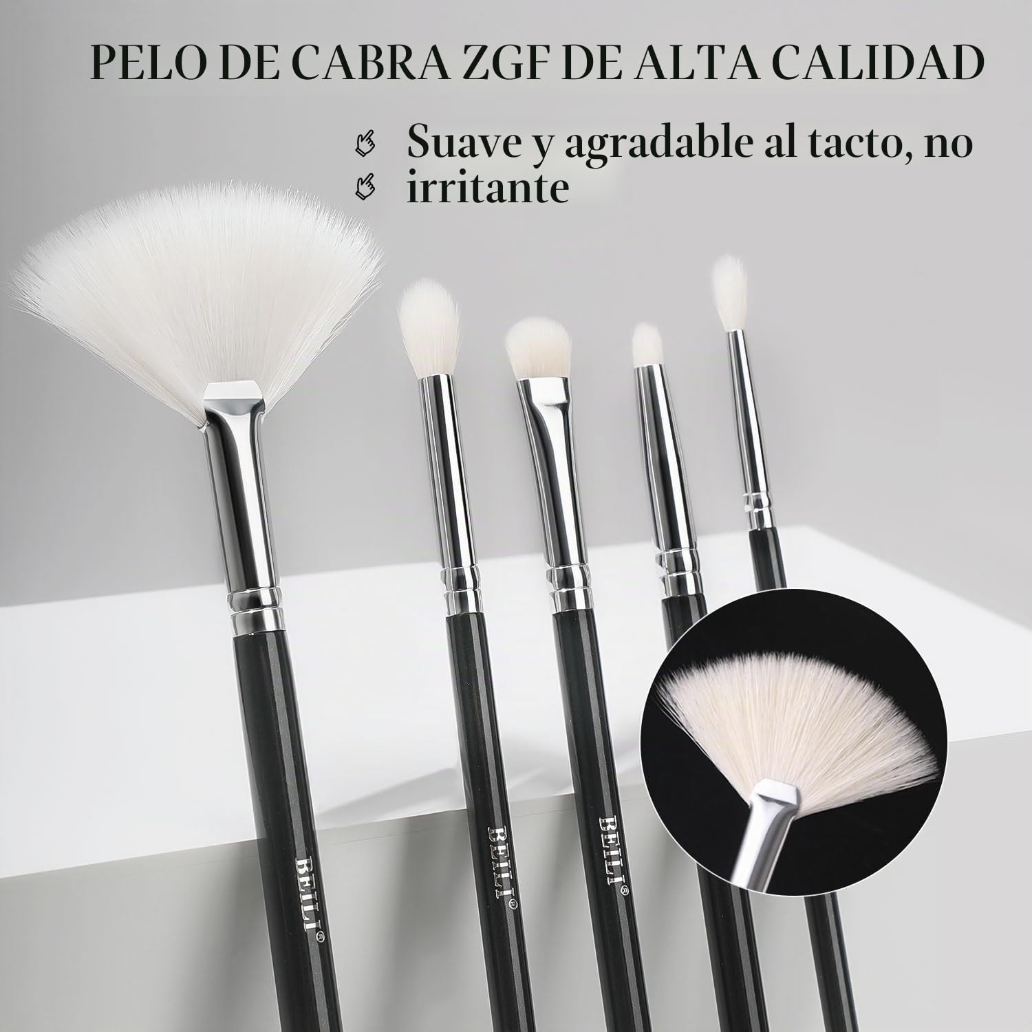 BEILI Set de Brochas de Maquillaje 20 Piezas Profesional Pinceles de Maquillaje Pelo de Cabra Natural Premium Synthetic Brochas de Maquillaje Para Cara y Ojos, Rubor, Contorno, Corrector, Eyeshadow