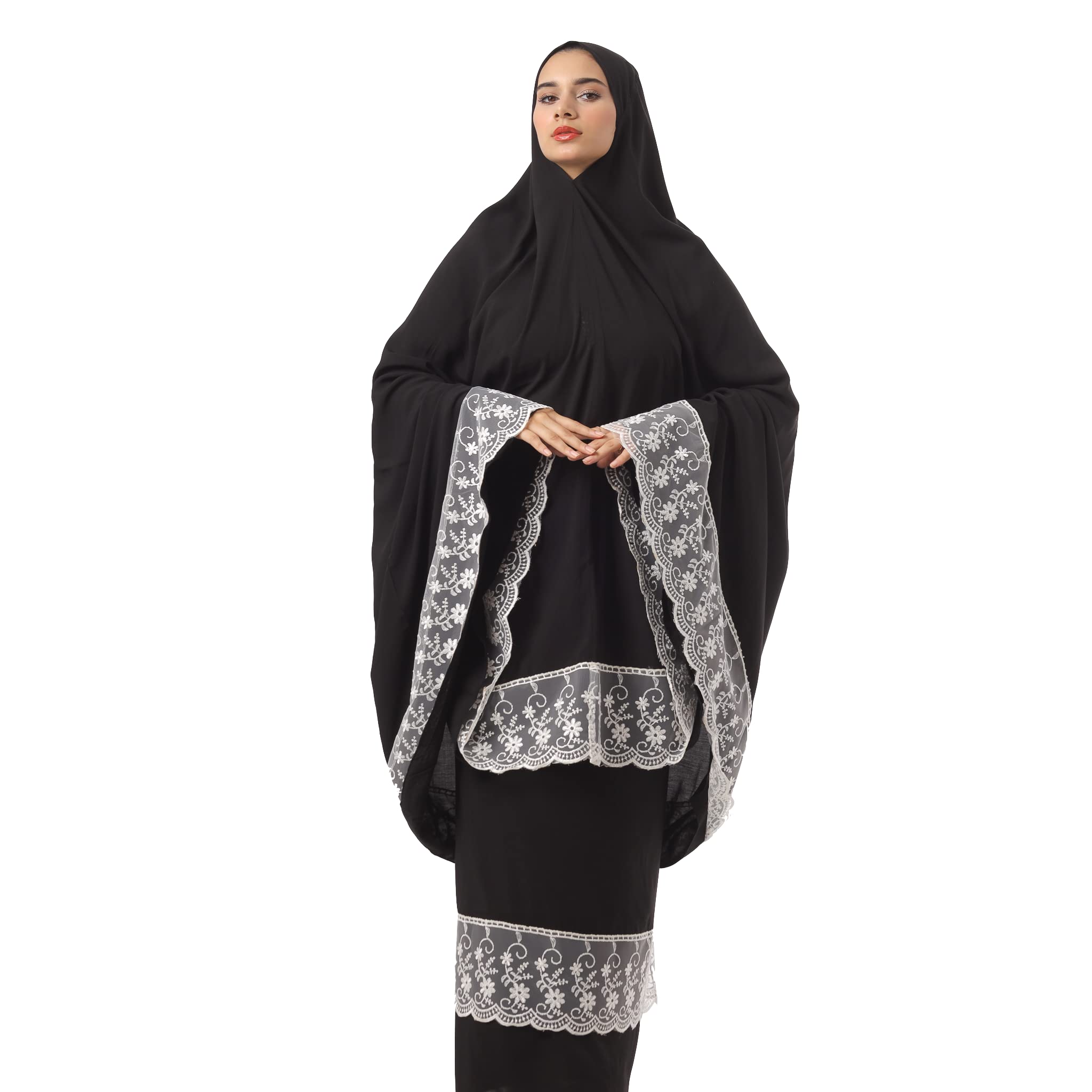 Abaya Two-Piece Muslim Dress for Islamic Prayer- Comfortable and Elegant Hijab Prayer Dress Set By Noury
