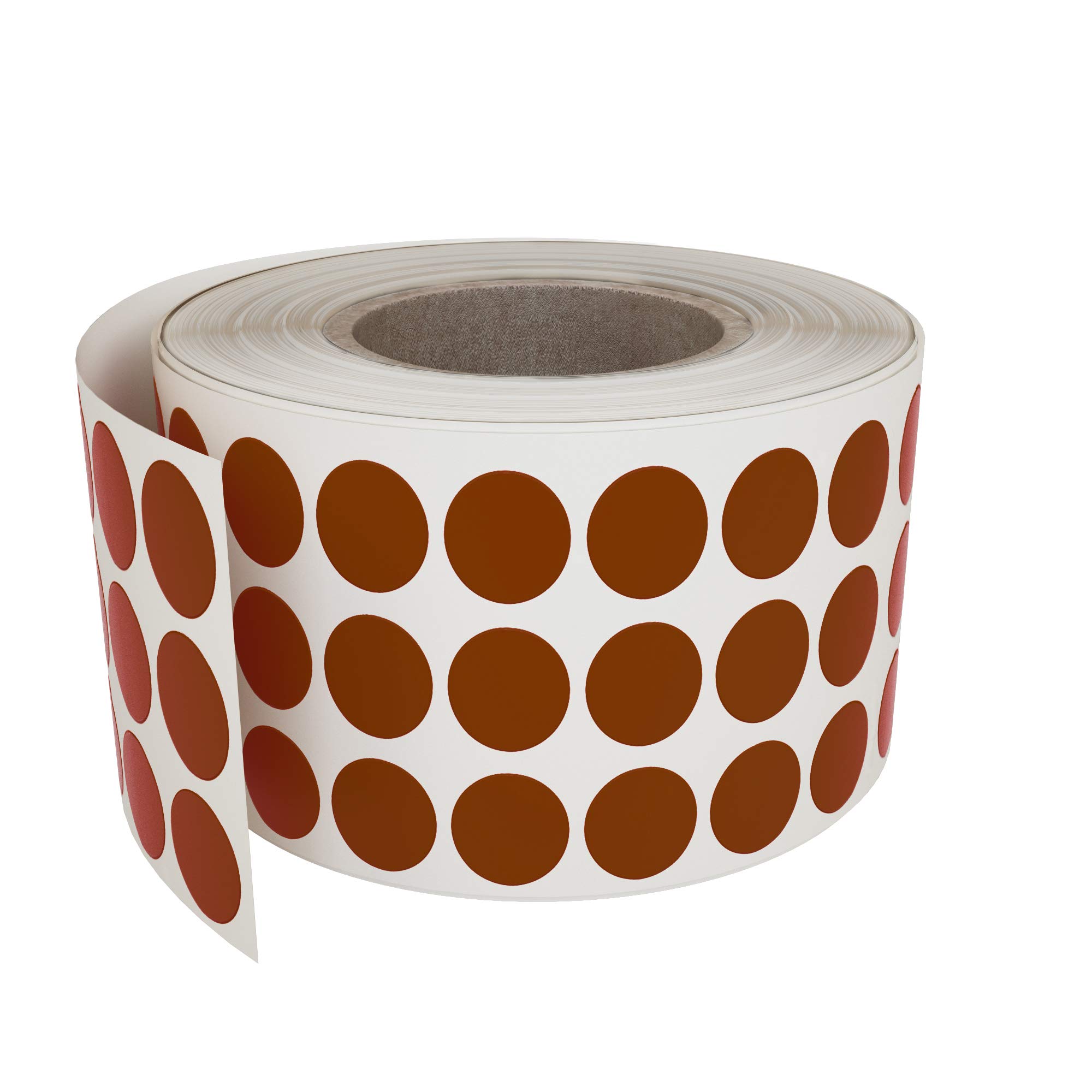 Royal Green Color-Coding Dot Stickers 0.8 cm (8mm) Brown Circle Labels on a Roll - 2000 Pack