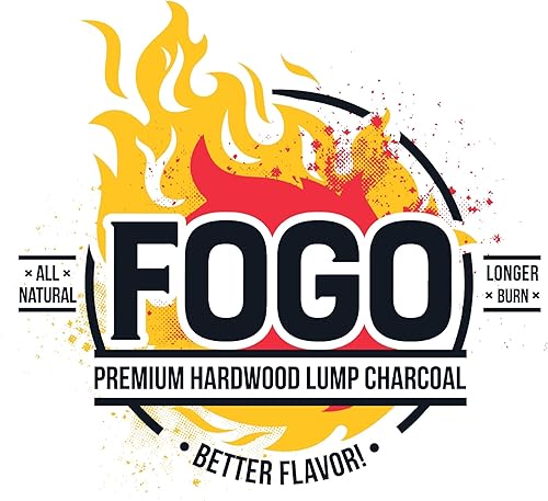 Miniatura 7 de FOGO Mezcla brasileña de carbón de madera dura, natural, carbón de gran tamaño para asar y ahumar, calidad de restaurante, bolsa de 17.6 libras