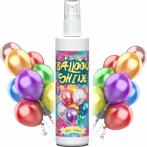 Aerosol de brillo de globos de 8 onzas, de larga duración e instantáneo, sin olor y de alta brillantez, aerosol de globos de látex sin limpiar y sin