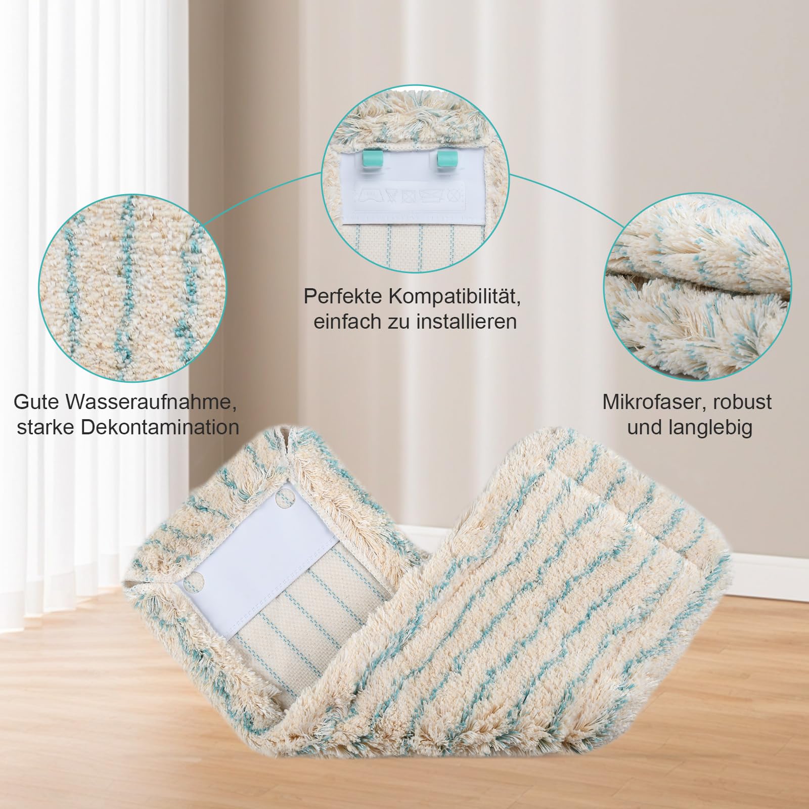Profi XL Micro Duo/Profi XL Cotton Plus zestaw 4 sztuk wycieraczek podłogowych, 60% super delikatne włókna bawełniane zapewniające dużą zdolność odkażania, w szczególności do kamienia i
