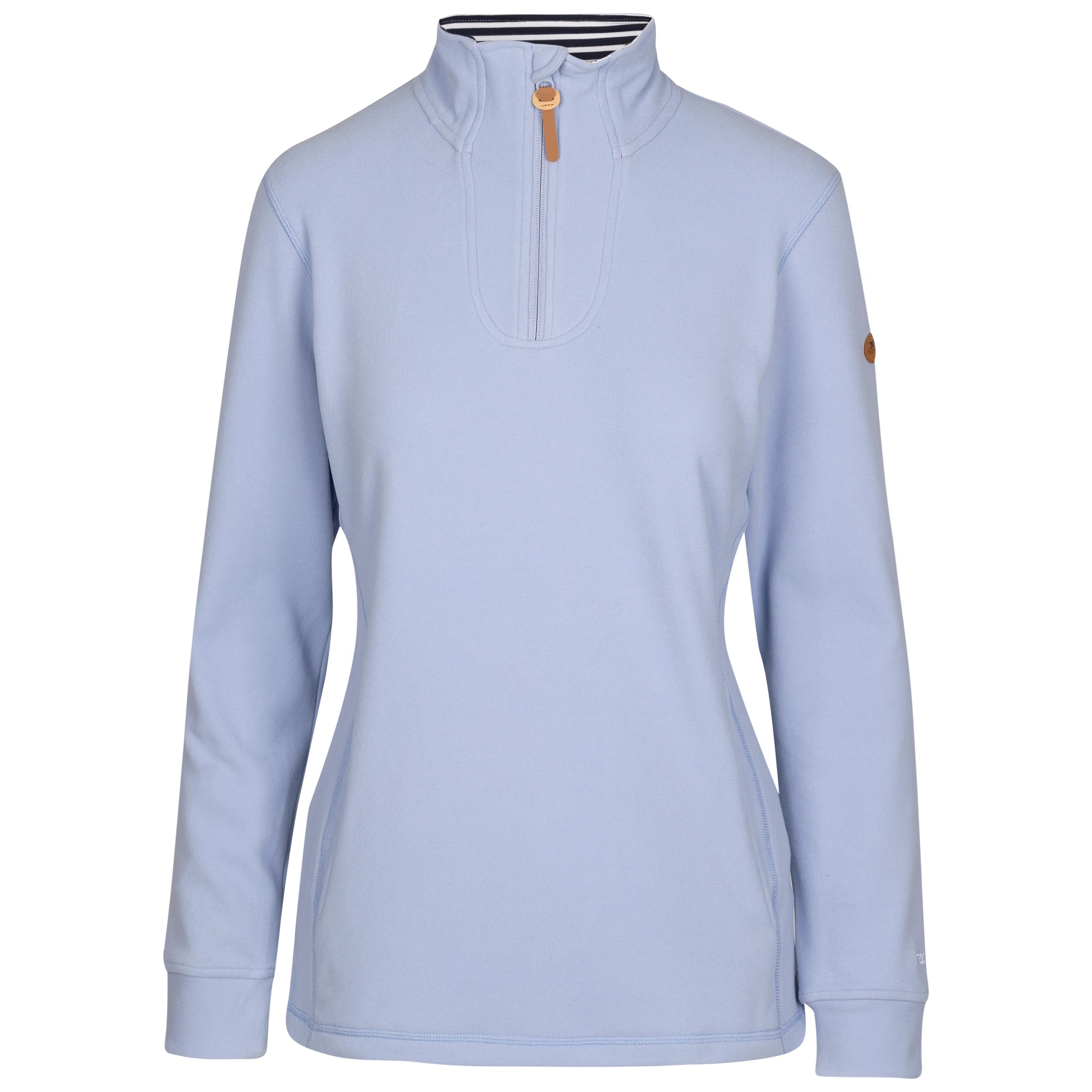 Trespass Women's Col Fleece Big Heart - Soft Handfeel, ½ Zip Neck, 2 Pockets, Side Hem Splits, Striped Jersey Lining At Lar, Airtrap, Cuffs, And Pockets