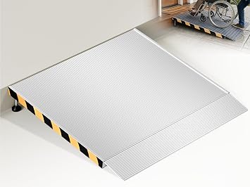 Aluminum Threshold Ramp for Doorways, 36" L X 36"W Wheelchair Ramp for Home