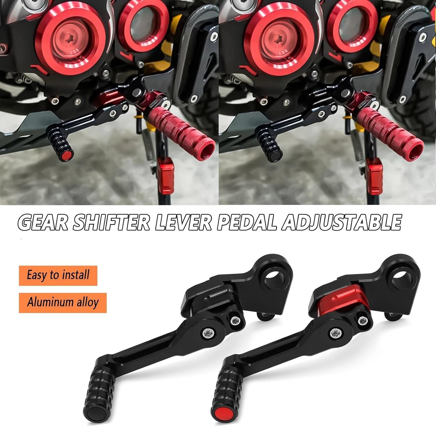 Motorcycle Accessories Lever Shift Pegs Gearshift Pedal Gear Shifter for Monkey 125 2024 for Monkey125 2018-2025 for Monkey 2025 Gear Lever Shift Lever Pedal Folding