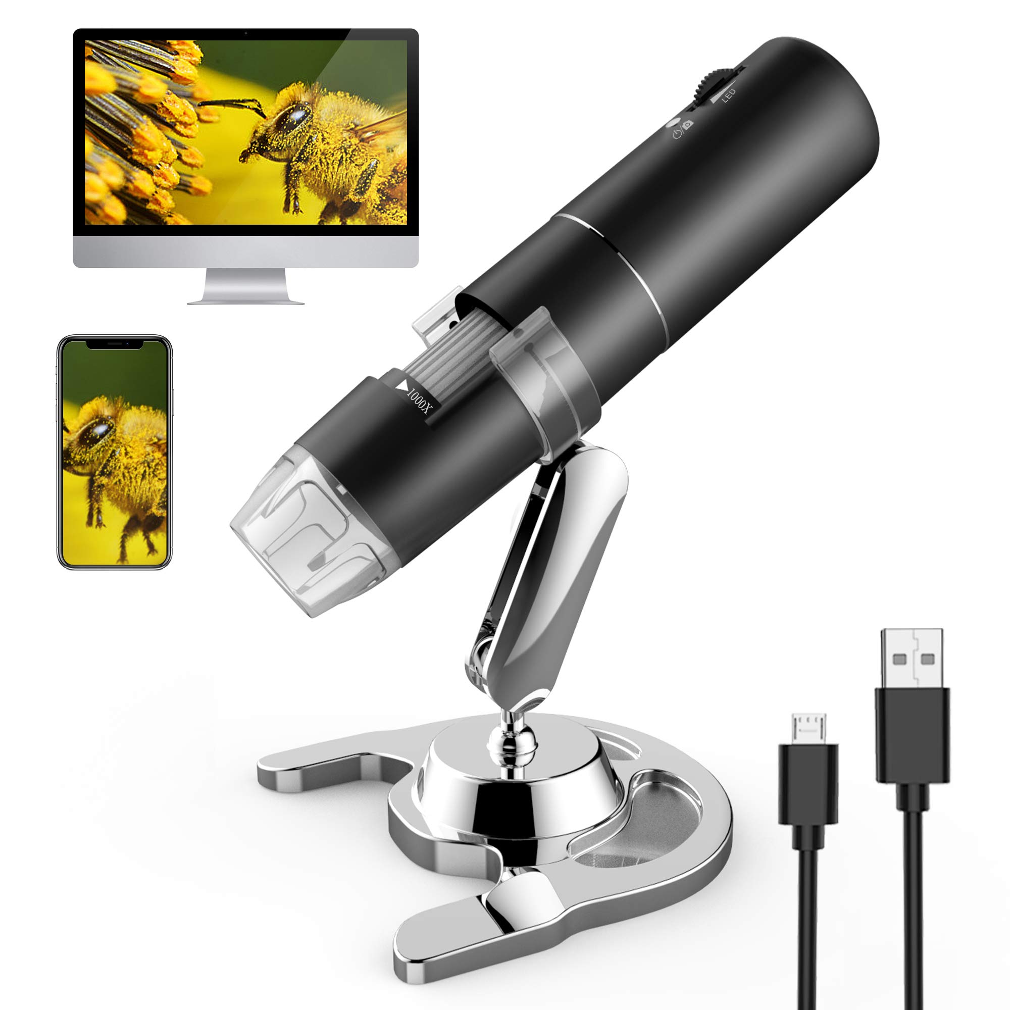 Microscopio Portátil Para Niños De 5 7 8 12 Años, Microscopio De 5 7 8 12 Anos Microscopio De Bolsillo Para Ninos Mini Microscopio De Mano Con Zoom Ligero De 50x Kit De