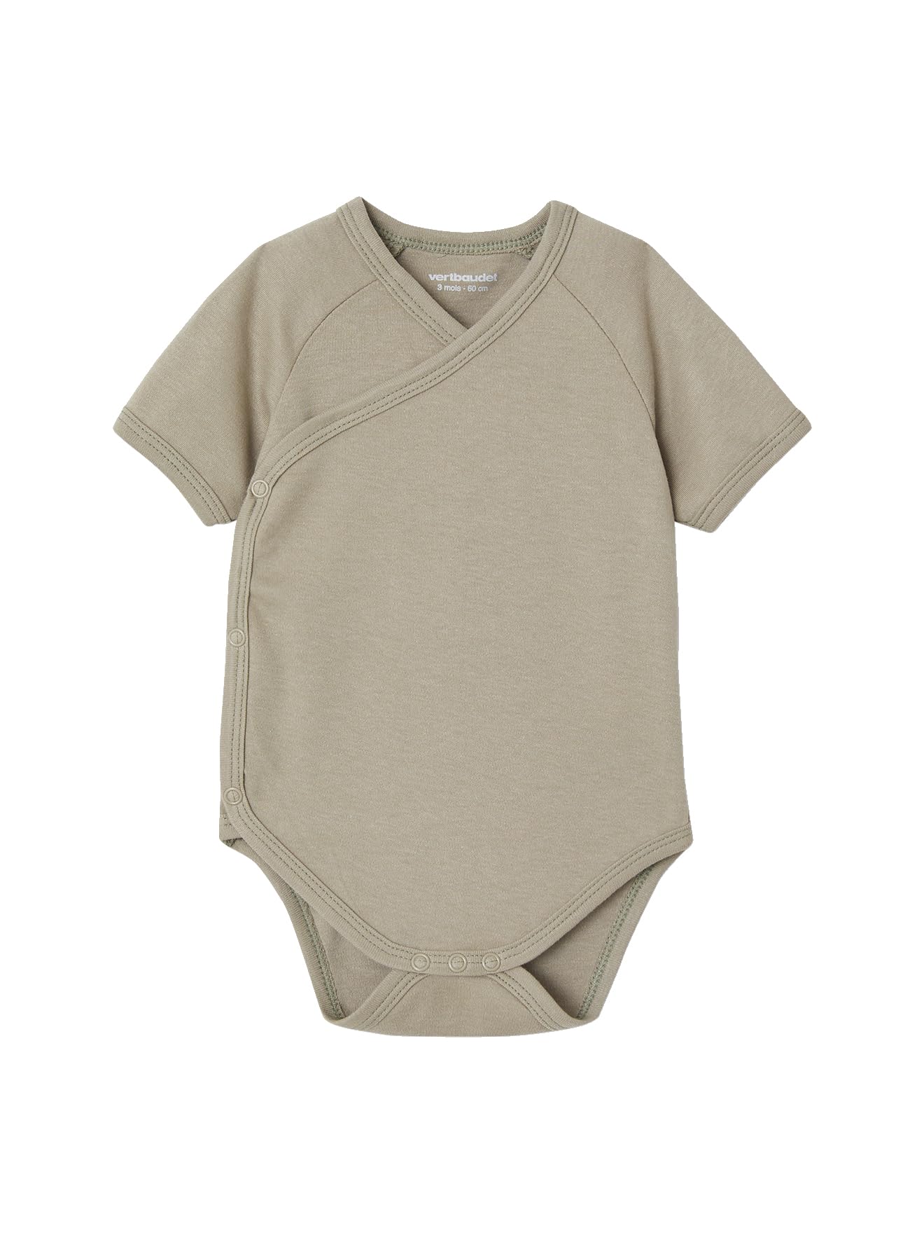 VERTBAUDET Lot de 7 bodies bébé manches courtes ouverture naissance BASICS