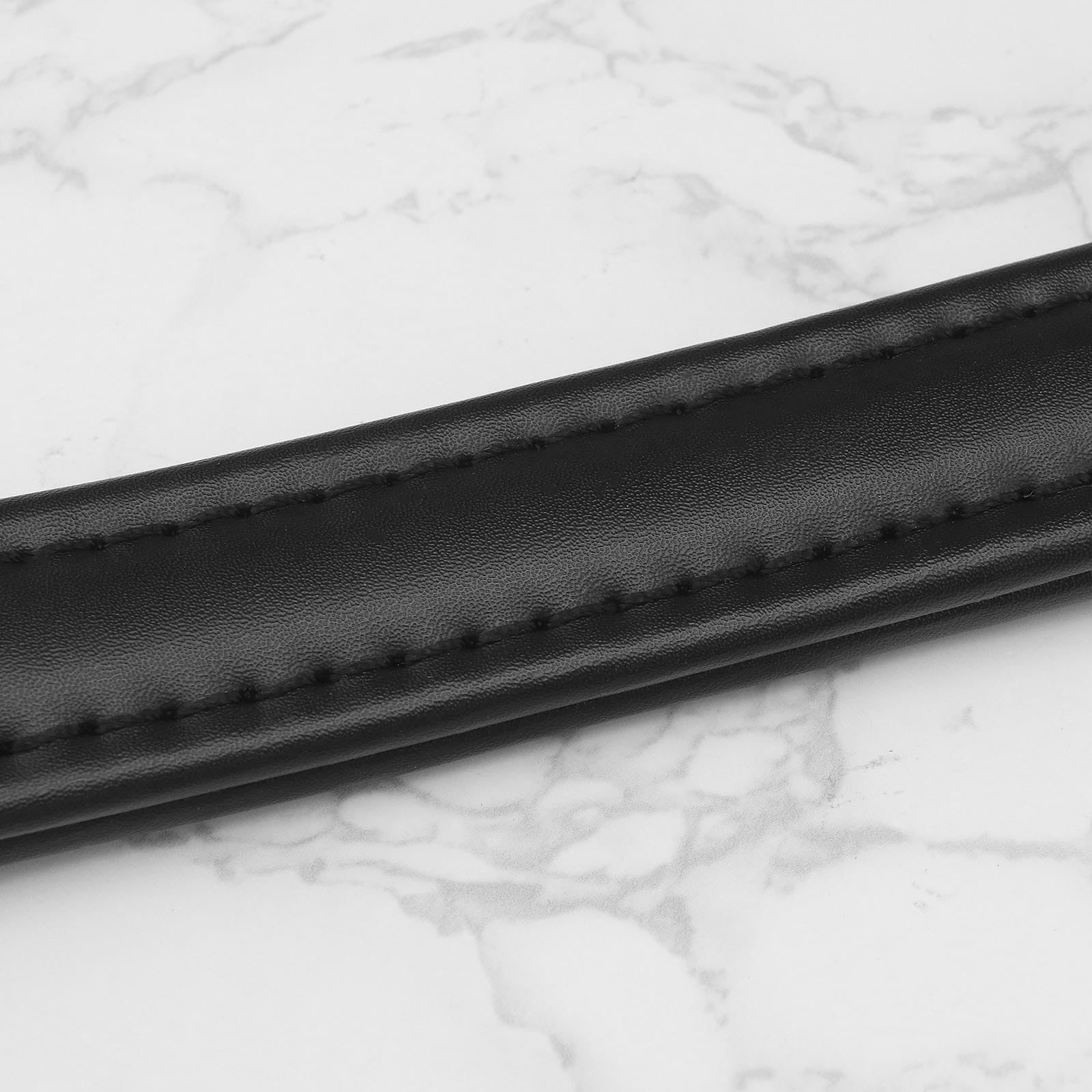 Poignée d'amplificateur de guitare de style vintage en cuir 218 x 30 mm pour ampli de guitare, haut-parleur, équipement audio avec vis, noir