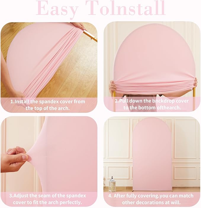 Funda para Arco Pink Arch Cover 2 Set 7.2 y 6 pies Spandex miniatura 6