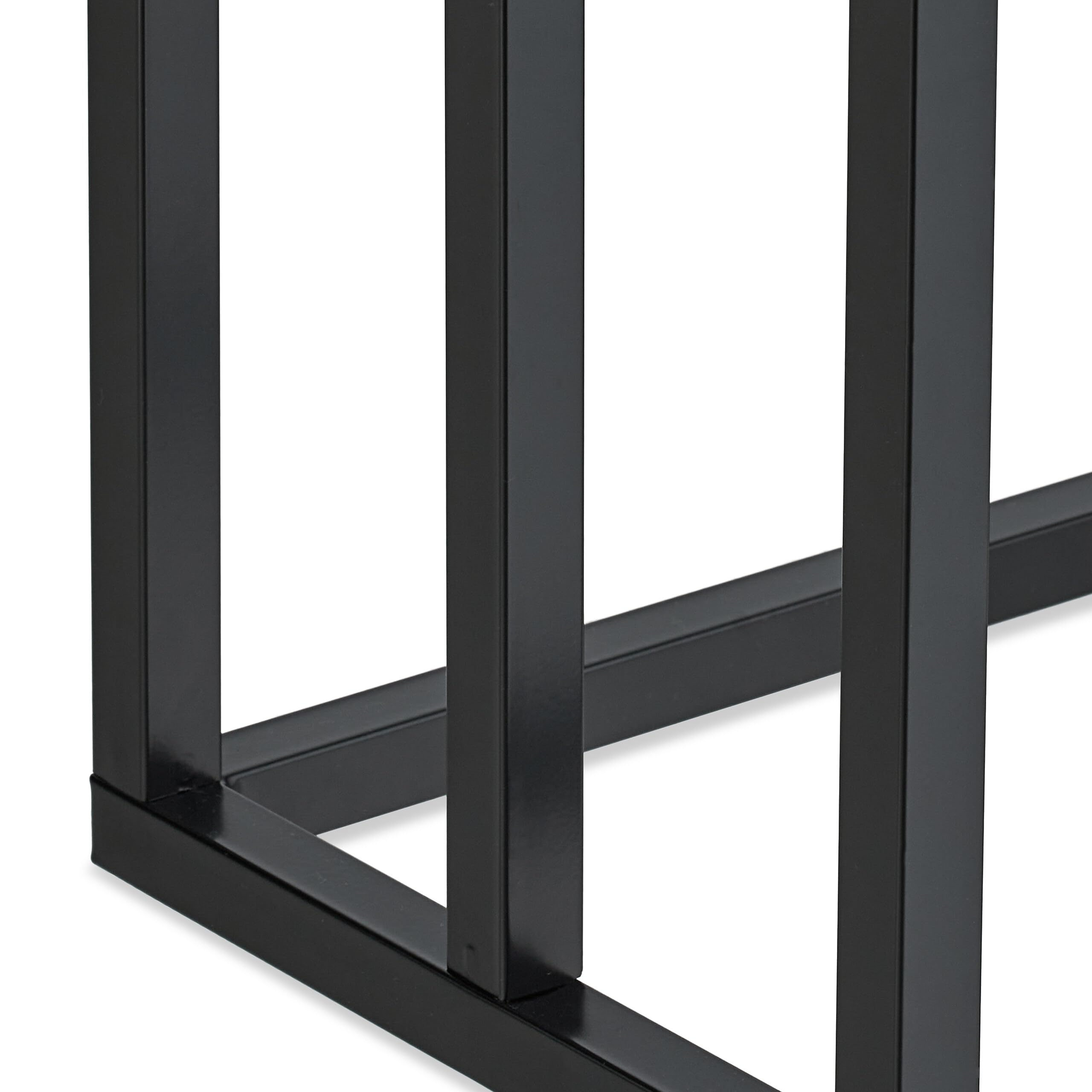 Relaxdays Porte-Serviettes, 4 Barres spacieuses, Non Fixe, pour la Salle de Bain, H x L x P : 96,5 x 45 x 29 cm, Noir