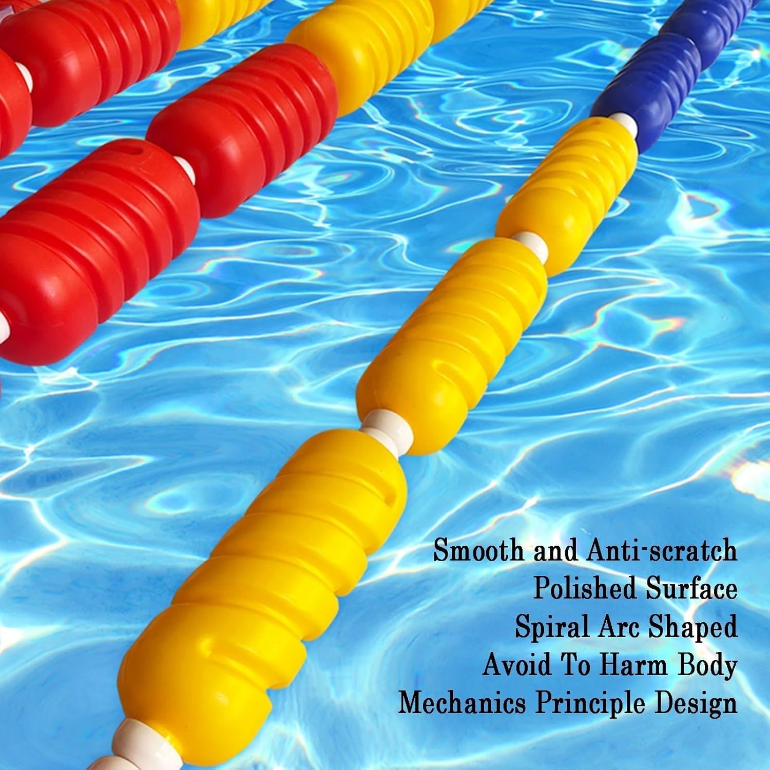 Verstellbarer Pool-Sicherheitstrenner, 1 m - 18,3 m, langlebige Anti-Wellen-Schwimmbahnlinie, einfach zu installierendes Sicherheitsseil für Innenpools, robuster Stahldraht
