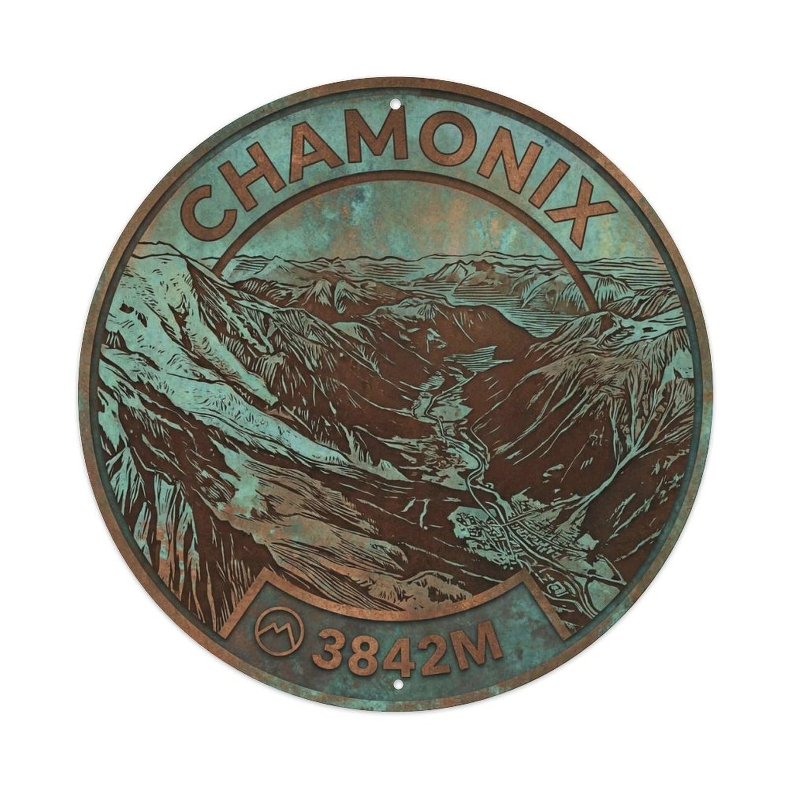 Vintage Travel Chamonix France View Metal Tin Sign