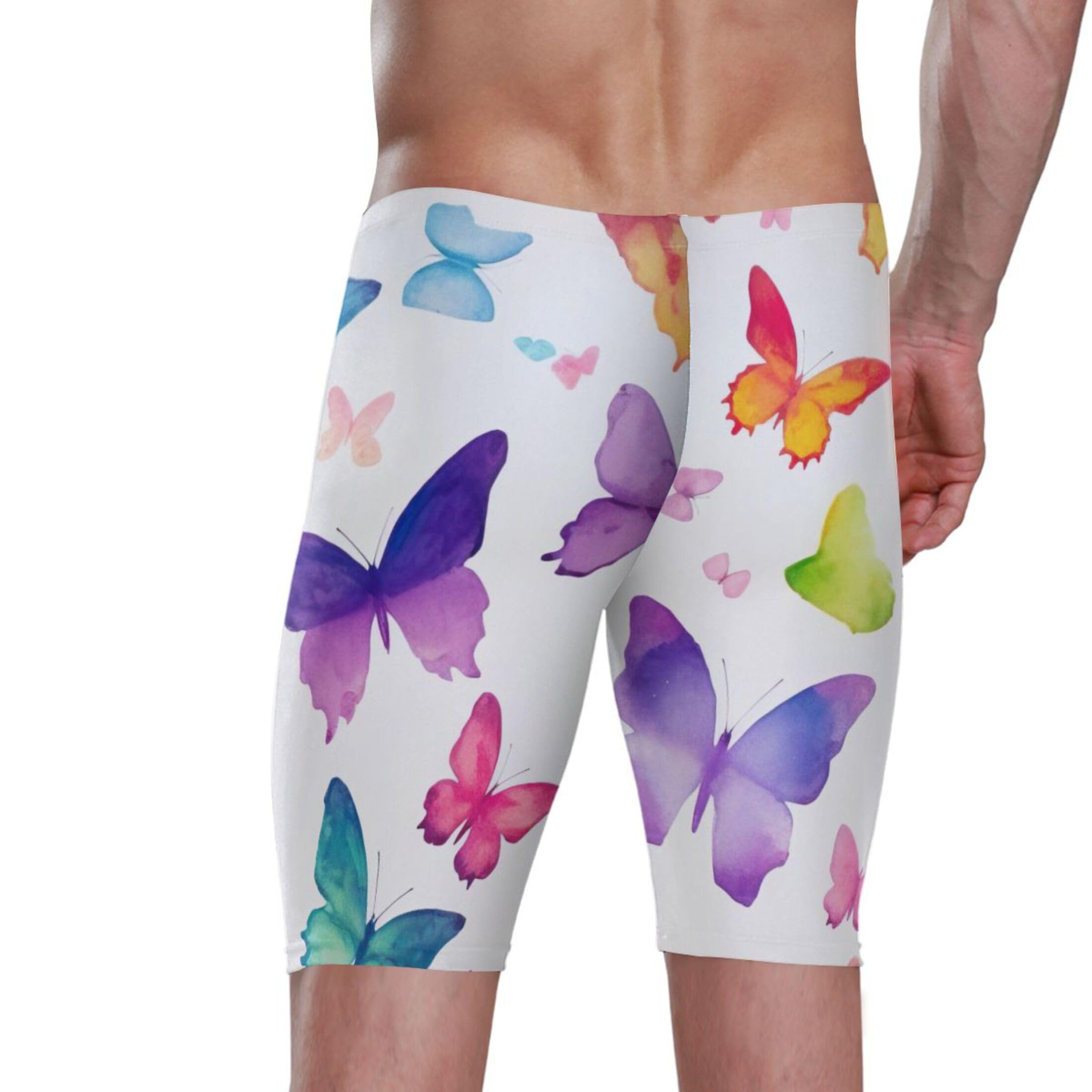 UMIRIKO Color Butterfly Men's Swim Jammers Swimsuit M B0401709