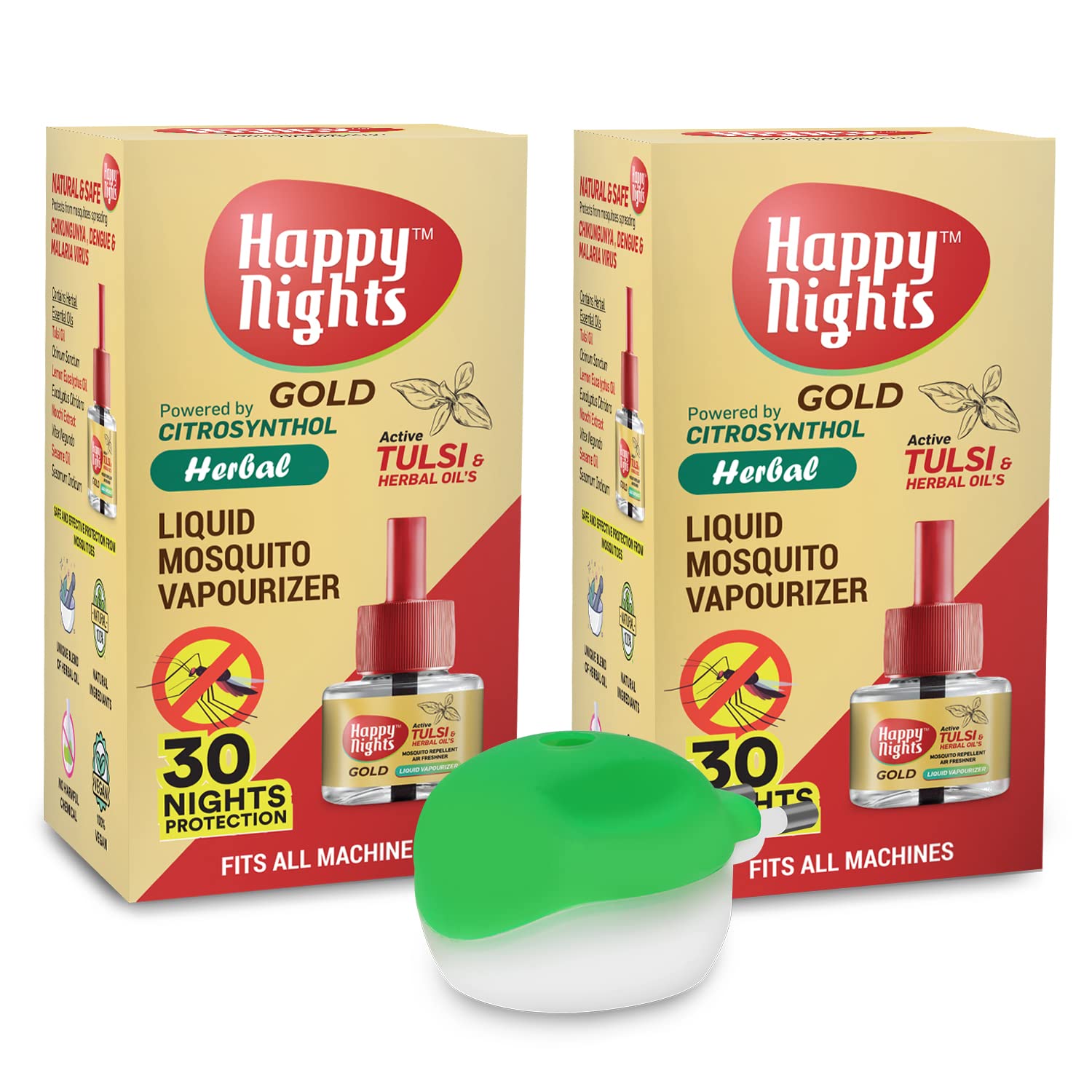 Happy Night 45 ML Mosquito Refill with Machine/ Active Tulsi Mosquito Refill/ Mosque Repellent/ Liquid Vaporizer for Mosquito/ Natural Insect Repellent/ Room freshner/Safe for Kids & Baby/ 1 Mosquito Machine + 2 Refill (45ml each) (B09BB2VHY9) Amazon Price History, Amazon Price Tracker
