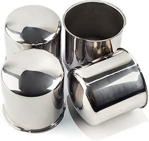 4Pcs 3.37inch Stainless Trailer Wheel Center Caps 3.37" OD 3.03 - View #7