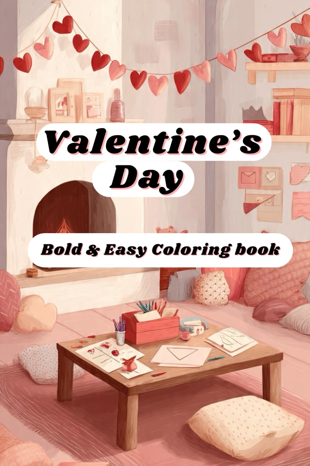 Valentine’s Day Coloring Book for Kids: Cozy, Easy Coloring Pages for Preschoolers & Toddlers