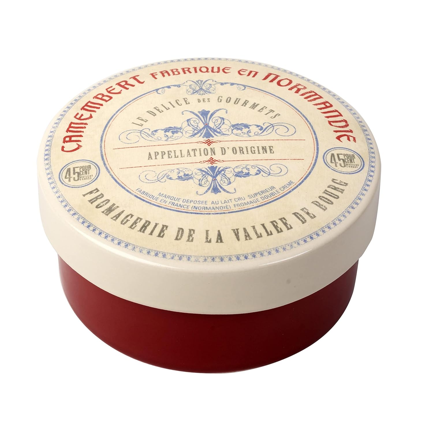 KitchenCraft Gourmet Cheese Ceramic Camembert Cheese Baker by Creative Tops, 12 cm (4¾")