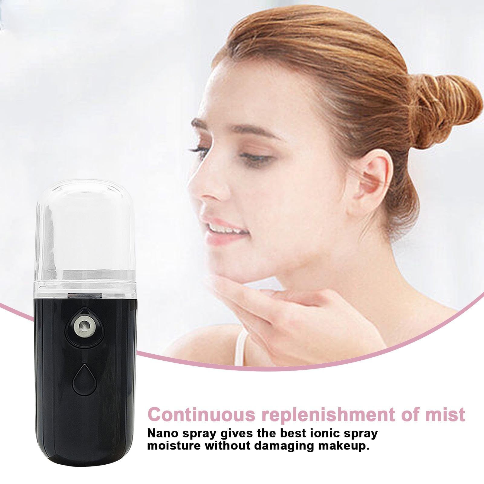 Face Mister - Nano Facial Sprayer, Hydrating Steamer Device | USB Wiederaufladbarer Nebelbefeuchter mit 30ml Tank, Hautpflege-Werkzeug für Make Up Wimpernverlängerungen Travel Spa Beauty Essentials