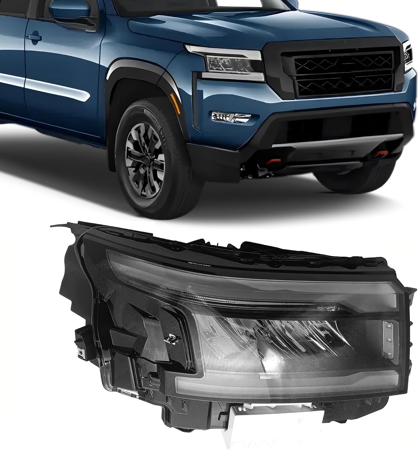 PartsFlow LED Headlight with DRL Right Passenger Side Compatible with 2022–2025 Nissan Frontier