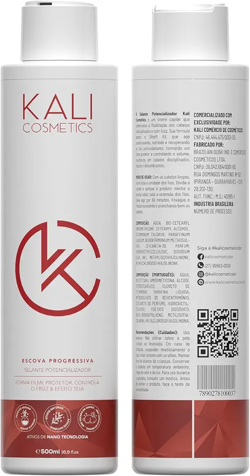 Escova Progressiva 500ml Linha Gold Sem Formol Kali Cosmetics Original