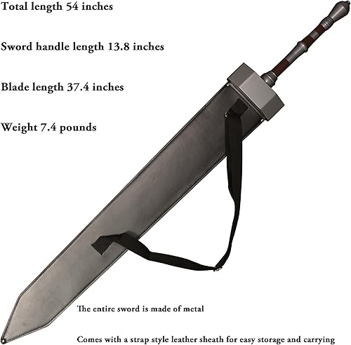 Miniatura 2 de SV de The Game ER Greatsword Metal Cosplay - Espada gigante de 54 pulgadas