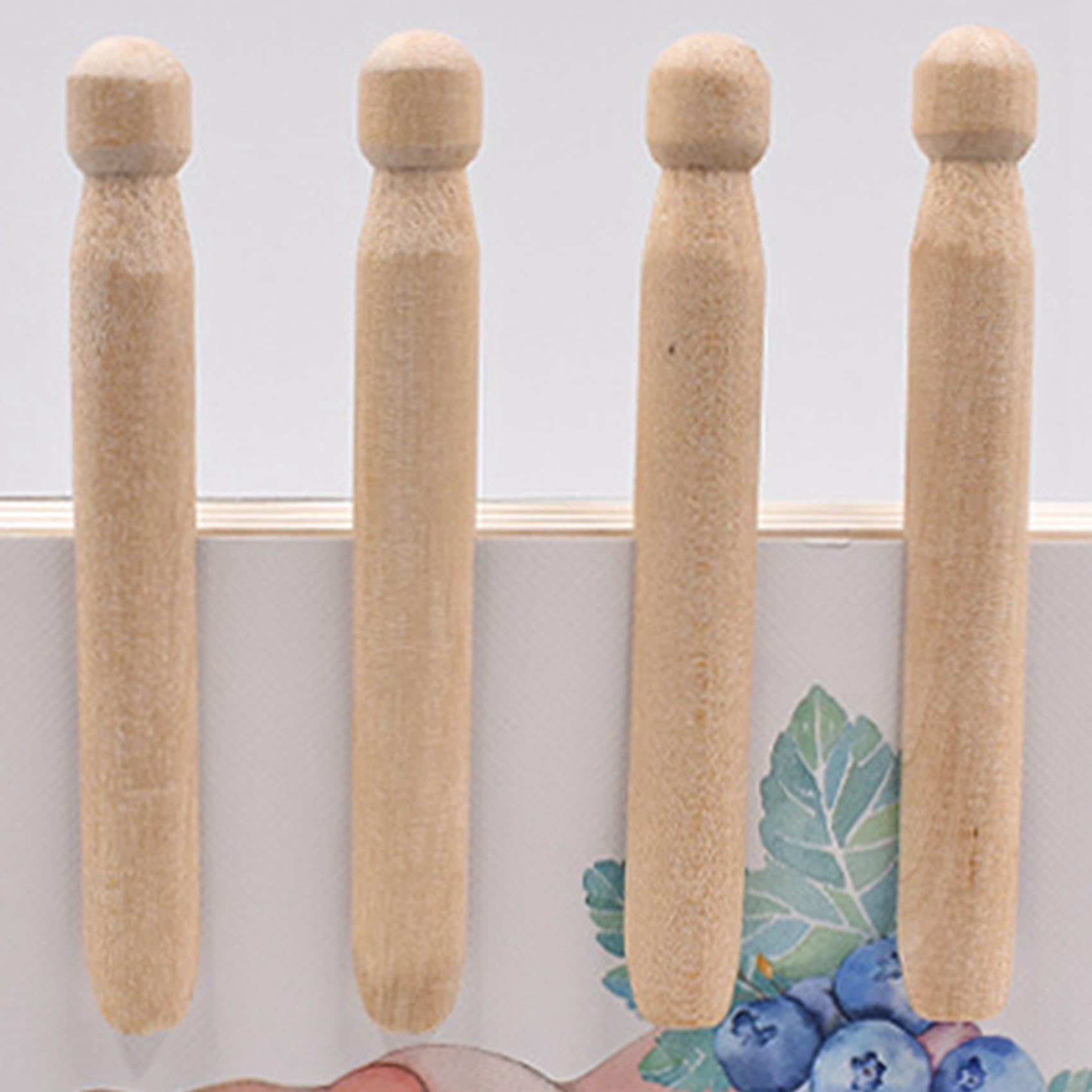 Mollette nel Legno Mollette Old School 150 Mollette Rotonde Mollette Resistenti agli Agenti Atmosferici Pioli Tradizionali