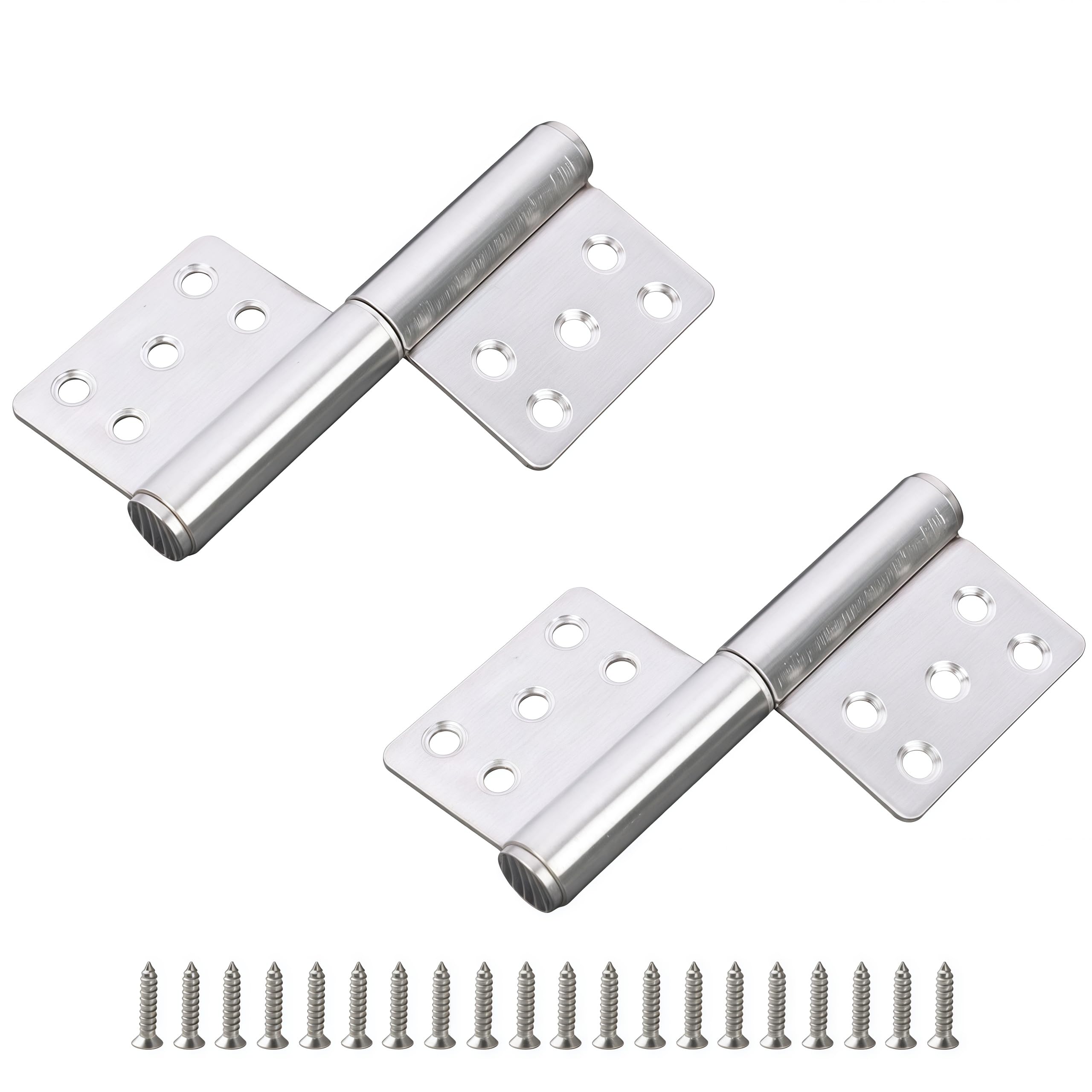 Vbnexyr Regular Folding Hinge 2 Pack Of Stainless Steel Flag Hinges Detachable Hinges Suitable For Doors Cabinets And Windows 5 Inches * 3.0Mm Thick