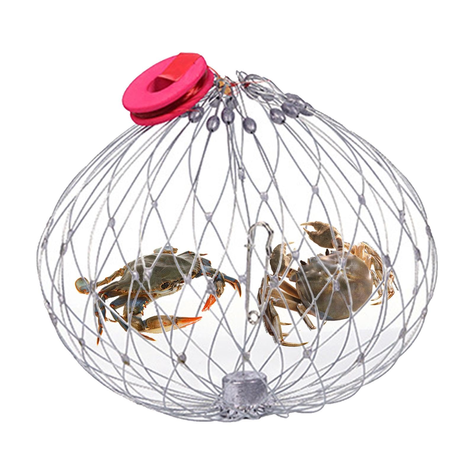Panier à Poisson En Métal Pliable - Cage De Pêche Fil Métallique Pour Poissons Et Crabes