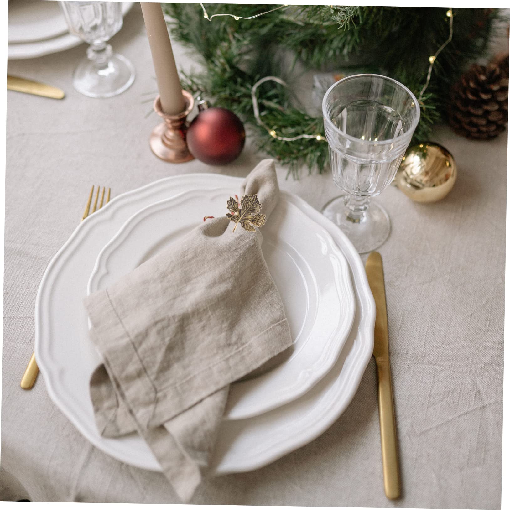 ABOOFAN 3 Sets Elegante Ahornblatt-servietten Thanksgiving-tischdekoration Blattform Serviettenhalter 4 Stück X 3