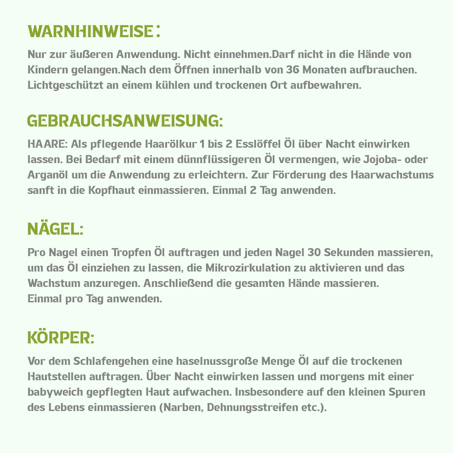 Rosmarinöl Haare, Haaröl für Männer Frauen 2oz 60ml, Rosemary Mint Kopfhaut Serum, Haarstärkungsöl für gesundes Haarwachstum