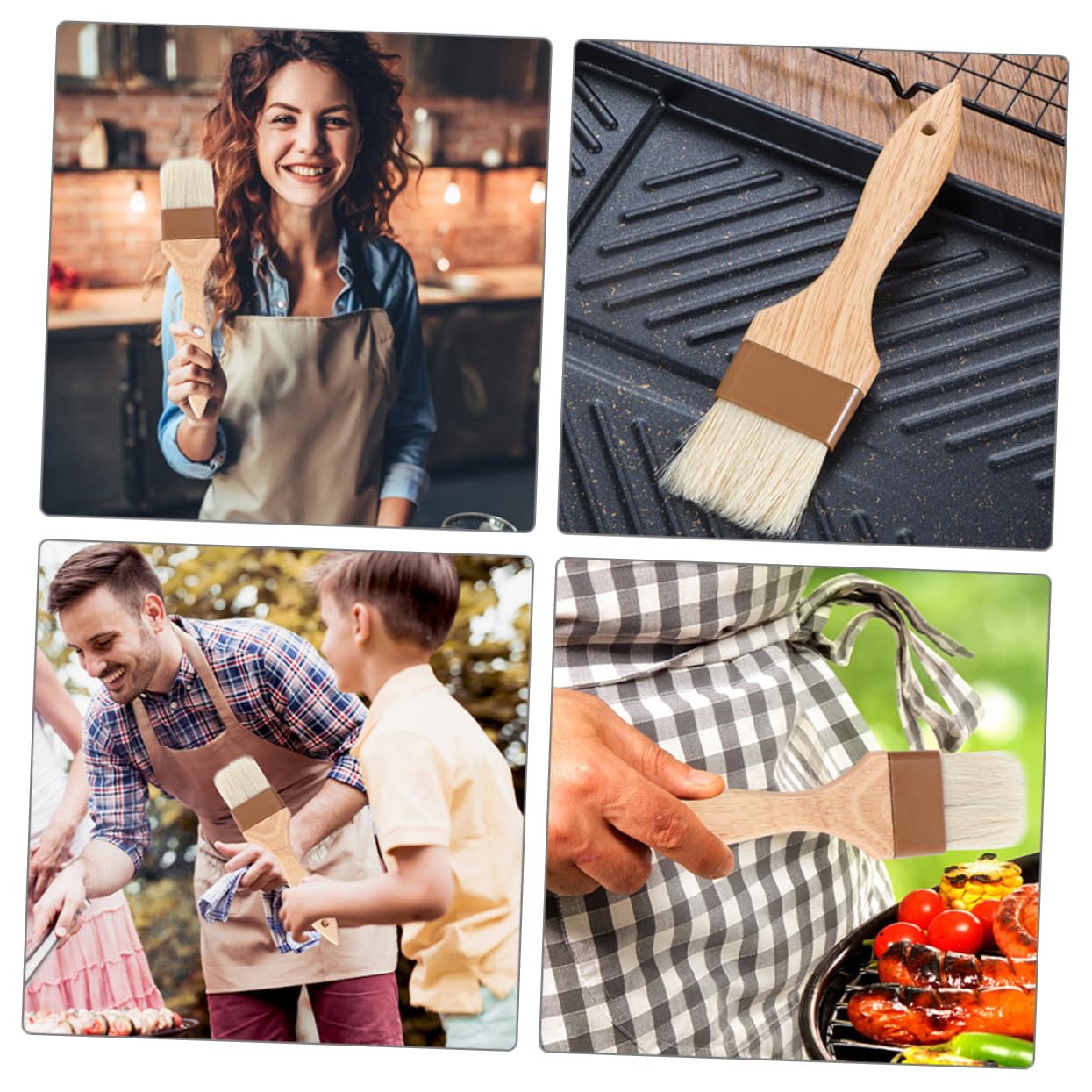 Abaodam 3pcs Food-grade Pastry and Bbq Brush - Oil Brush for Baking Grilling for Sauces Marinades Versatile Kitchen Tool for Meats Desserts and More