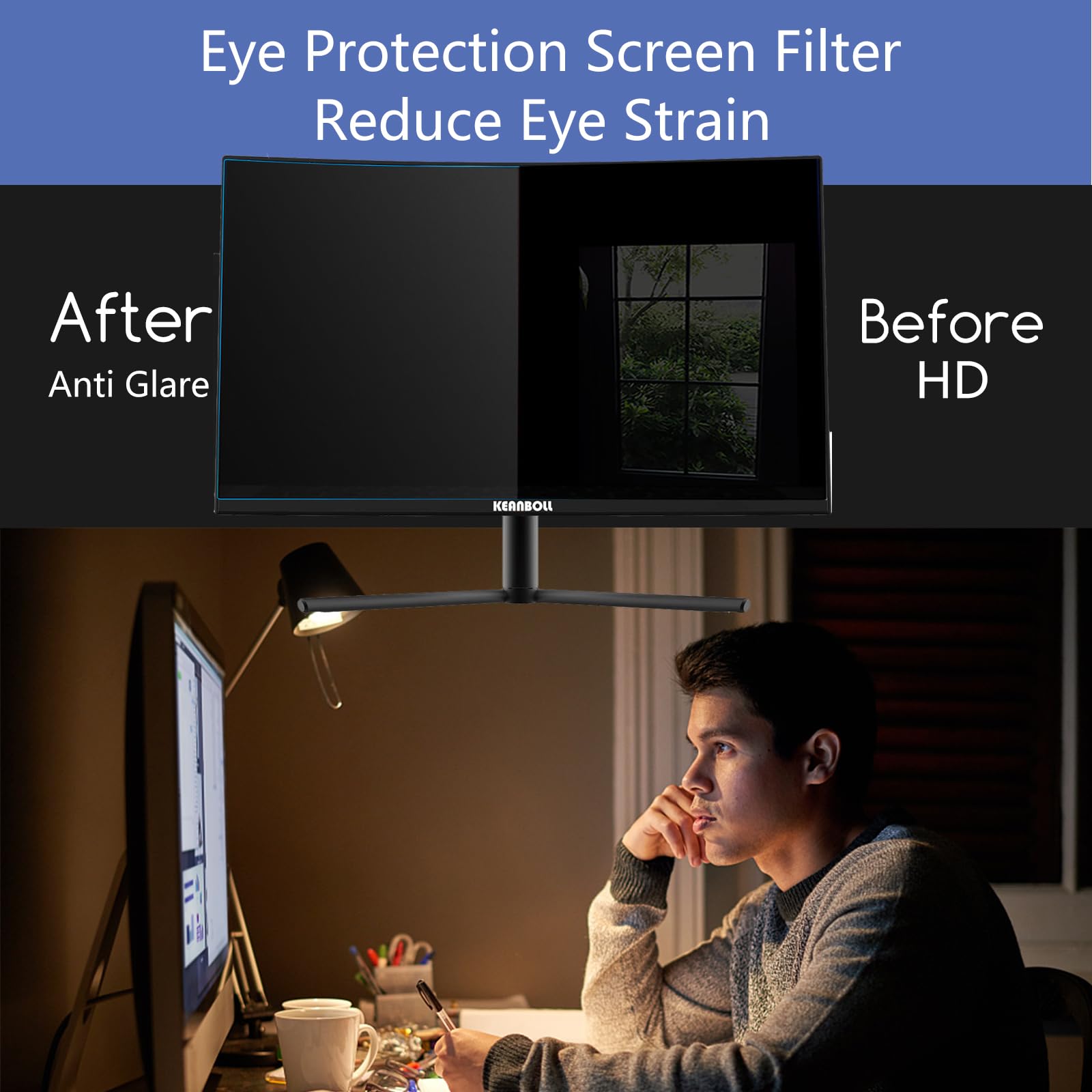 Anti-glare Screenprotectorfilter Voor 31,5 Inch / 32 Inch Monitor, Anti
