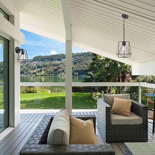 Miniatura 8 de Globe Electric Sansa - 1 Lámpara colgante para exteriores e interiores, 44300