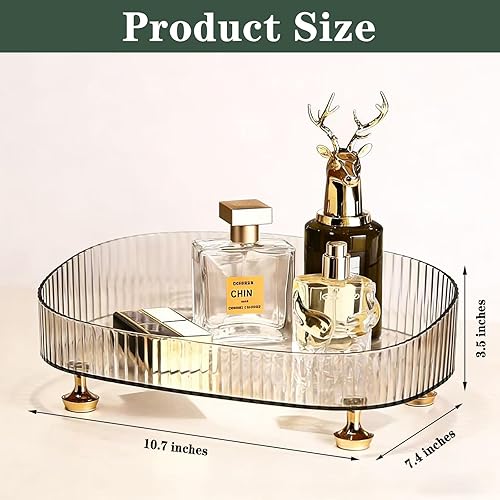 Miniatura 2 de Bandeja de tocador organizadora de perfumes  Bandeja de baño acrílica, bandejas de decoración de almacenamiento para encimera para tocador,