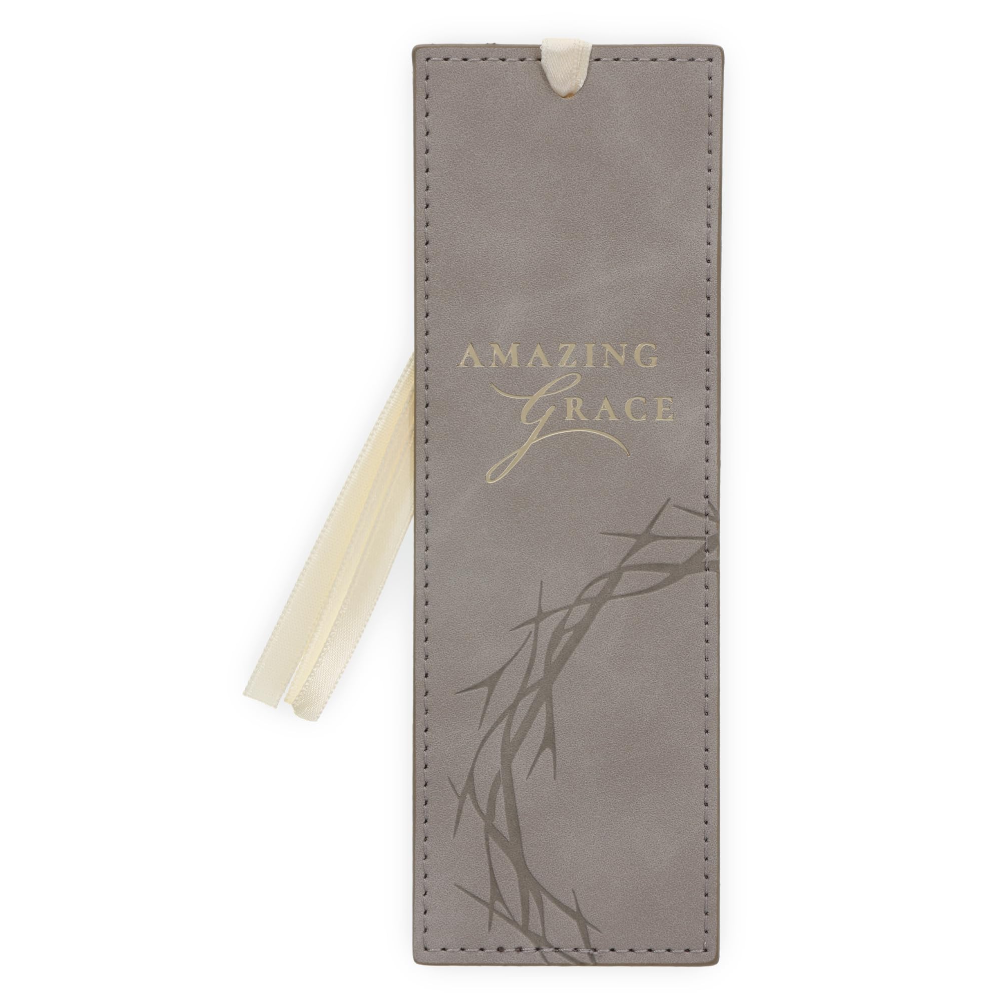 Christian Art Gifts Faux Leather Scripture Bookmark: Amazing Grace