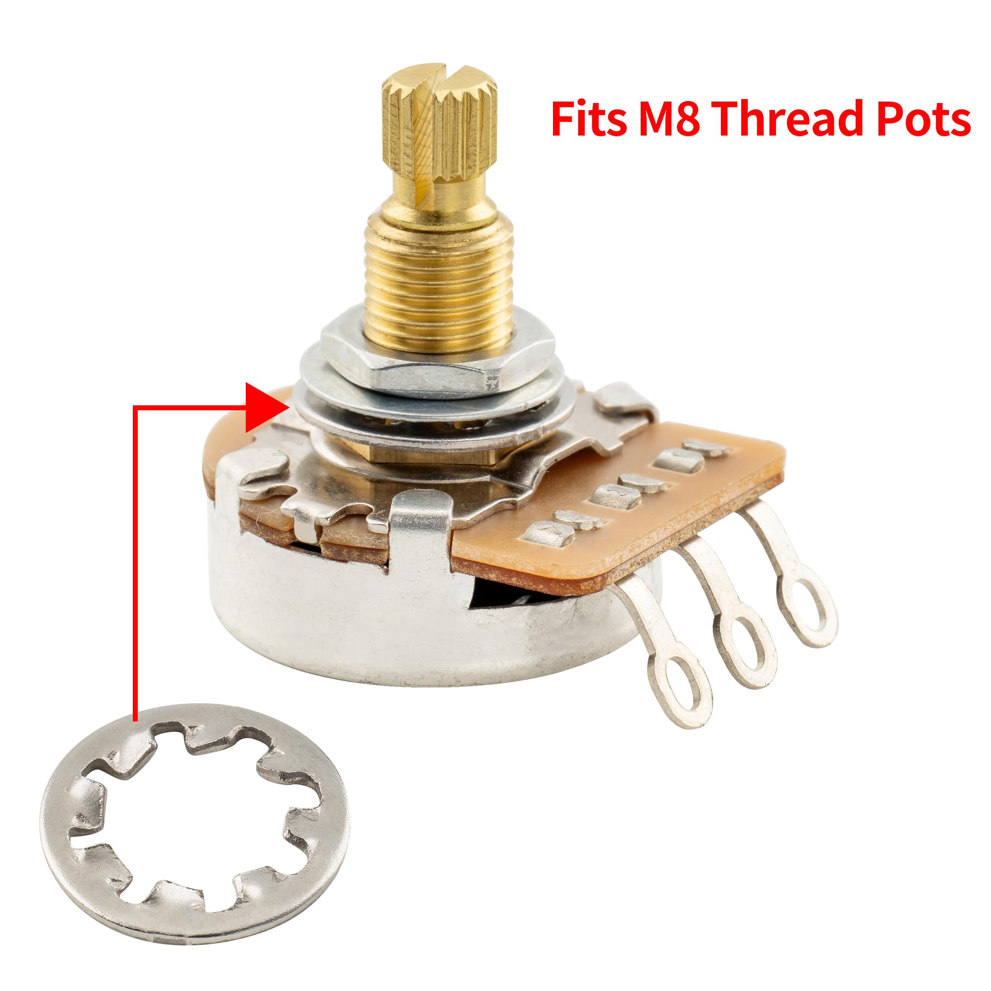 Amazon.com: Musiclily Pro Stainless Steel M8 Pots Mounting Star