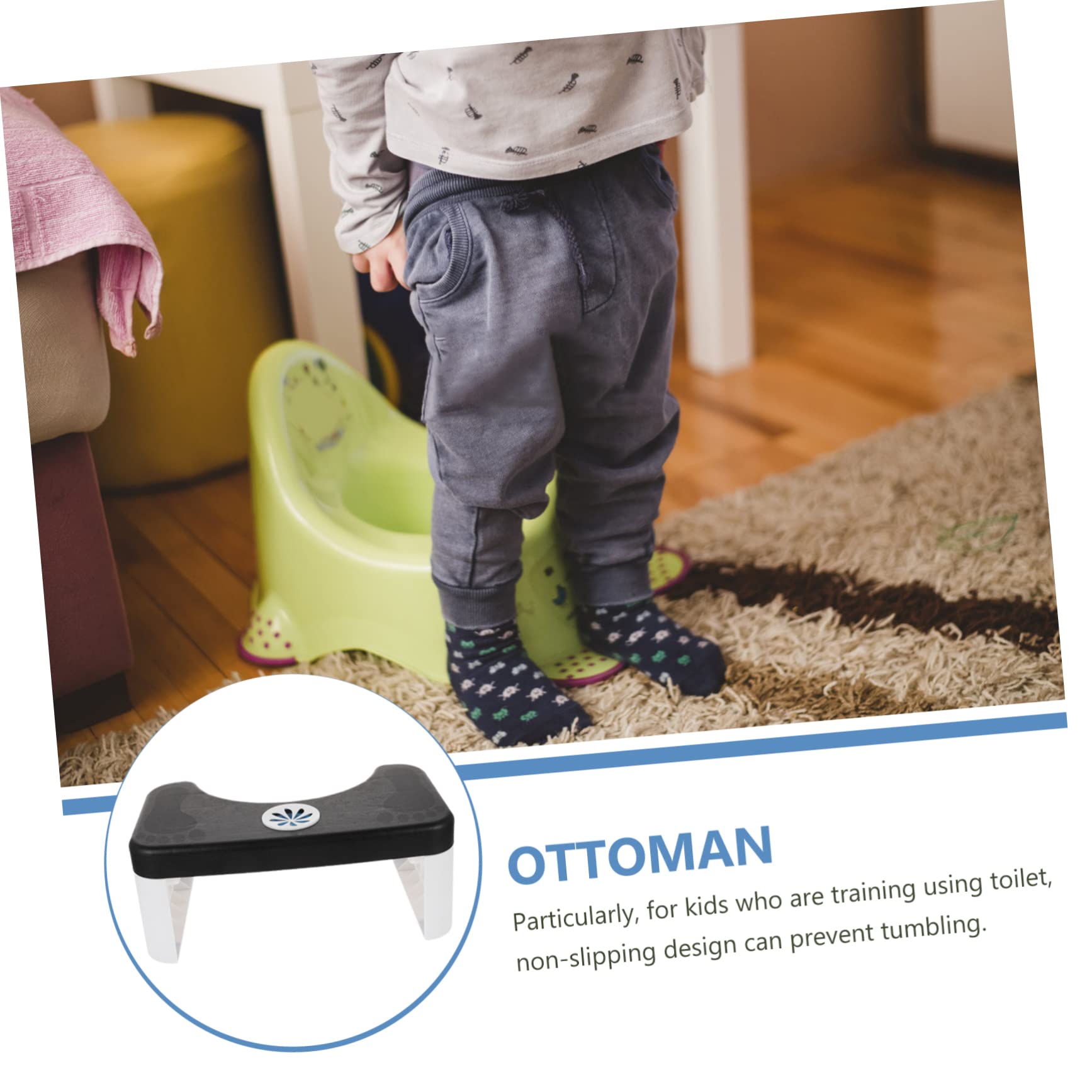 Gogogmee Thickened Bathroom Stool Folding Potty Stool for Boys and Girls and Sturdy