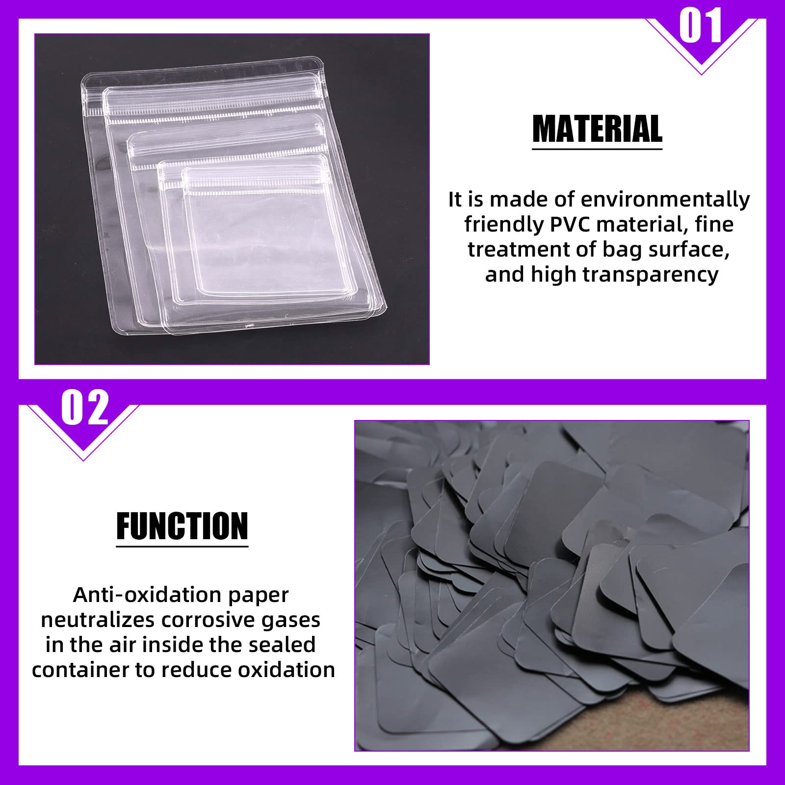 500 x Plastic tas met uitgestanste handgreep 37 x 45 2 x 5 cm., Zilver - Shop Supplies