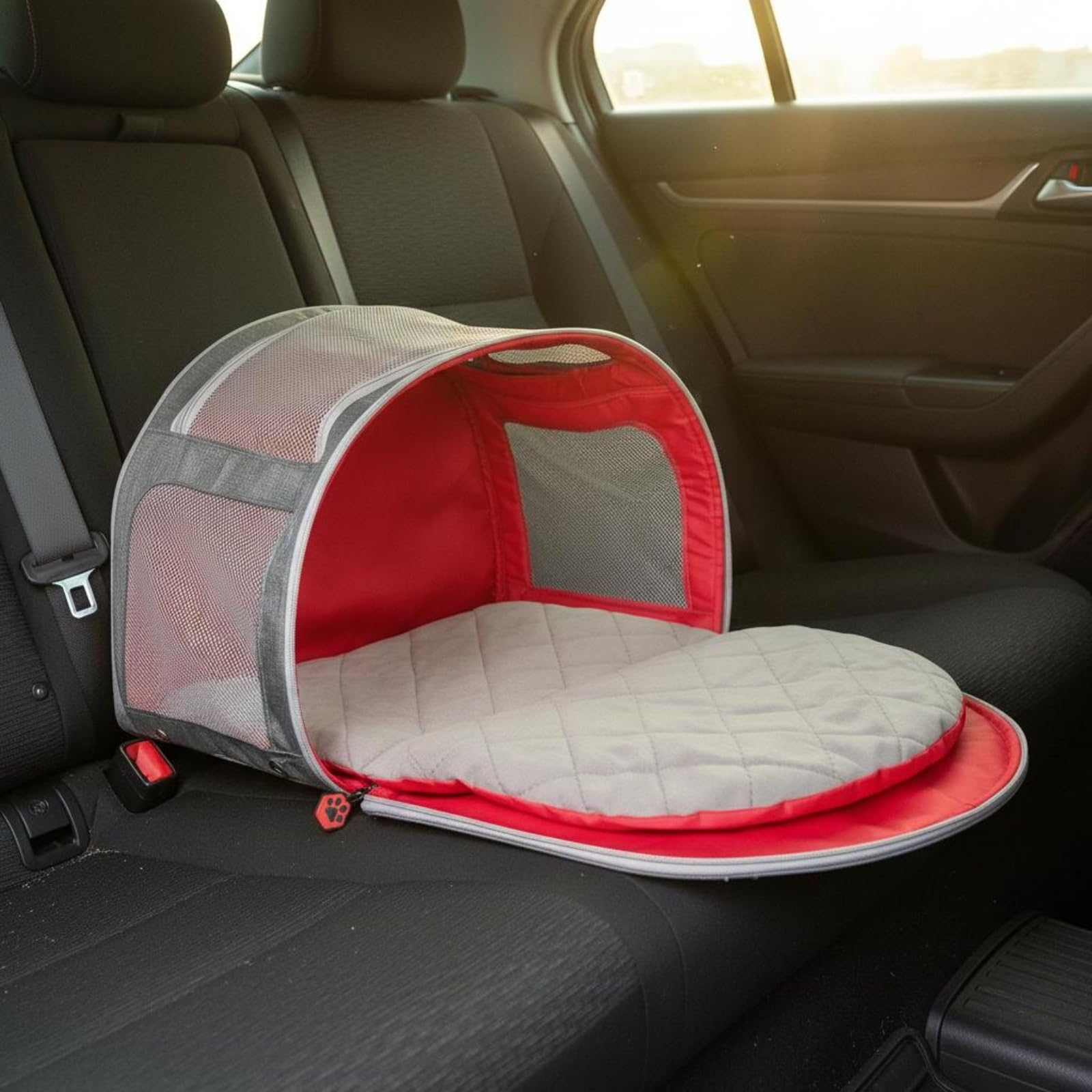 KESOTO Transportín para Mascotas Transportín Bolso Caja Suave Plegable Cama Portátil con Malla Transpirable Entrada Correa Acolchado Adecuado para Viajes Compras y Café Pet Friendly