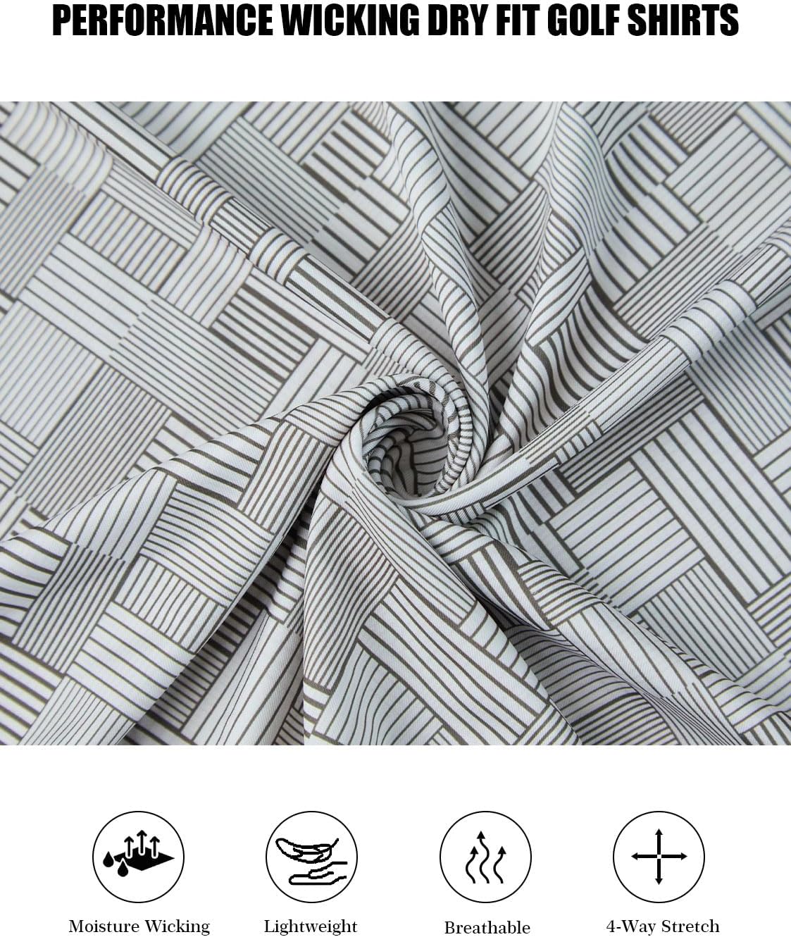 Men’s Moisture-Wicking Golf Polo Shirt