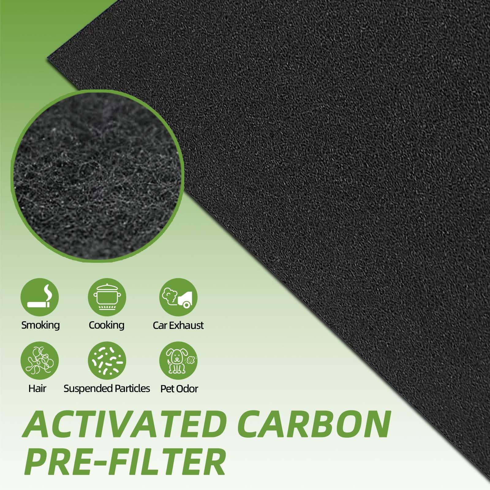 Filtro HEPA di ricambio C35 per purificatore d'aria Winix, 115115 Filtro A compatibile con Winix PlasmaWave C35 5300 5300-2 5500 6300 6300-2 P300, 3 filtri HEPA + 6 prefiltri a carbone attivo