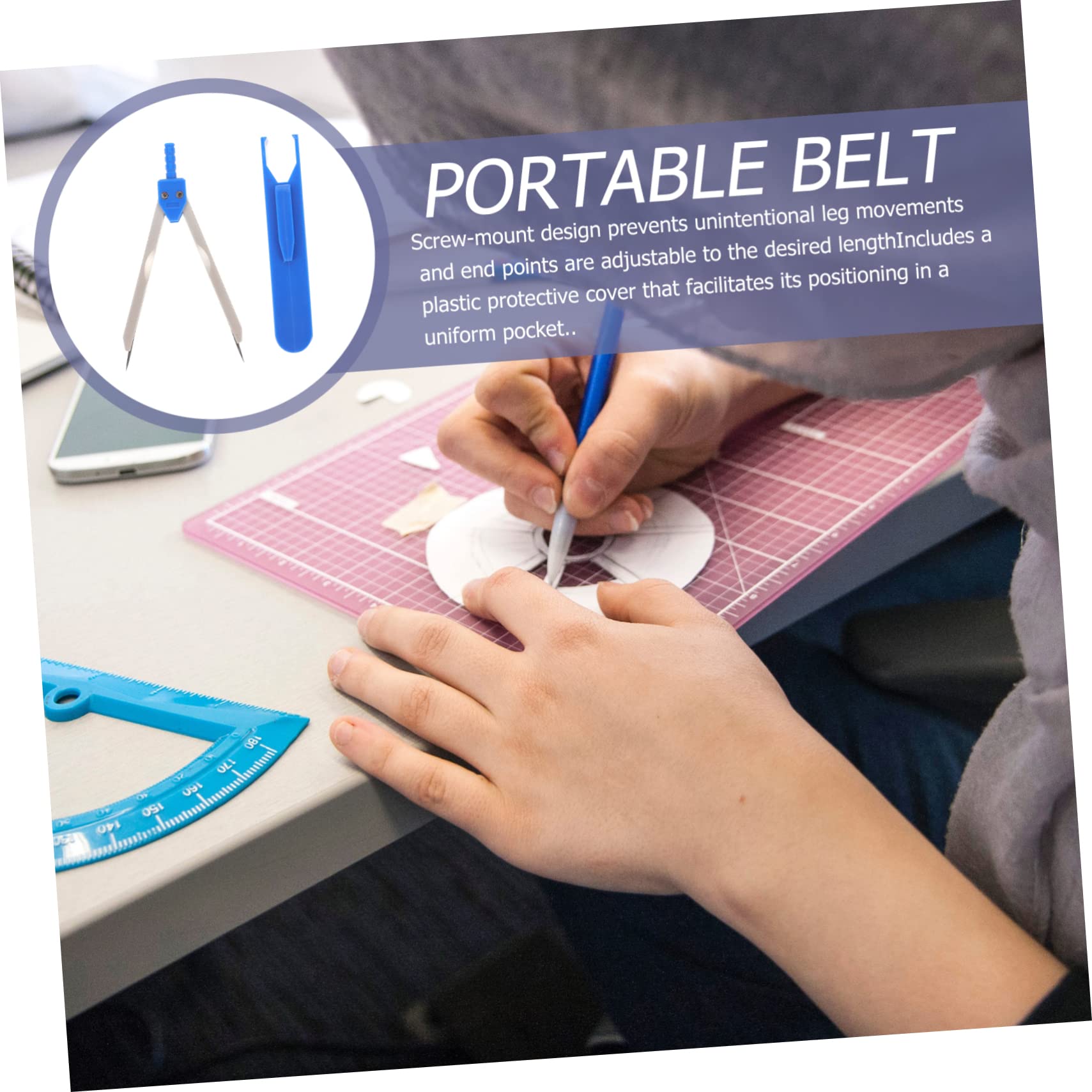 SEWACC Caliper Scale Rule Dividers Drafting Tool Lightweight for Electrocardiogram Measurement