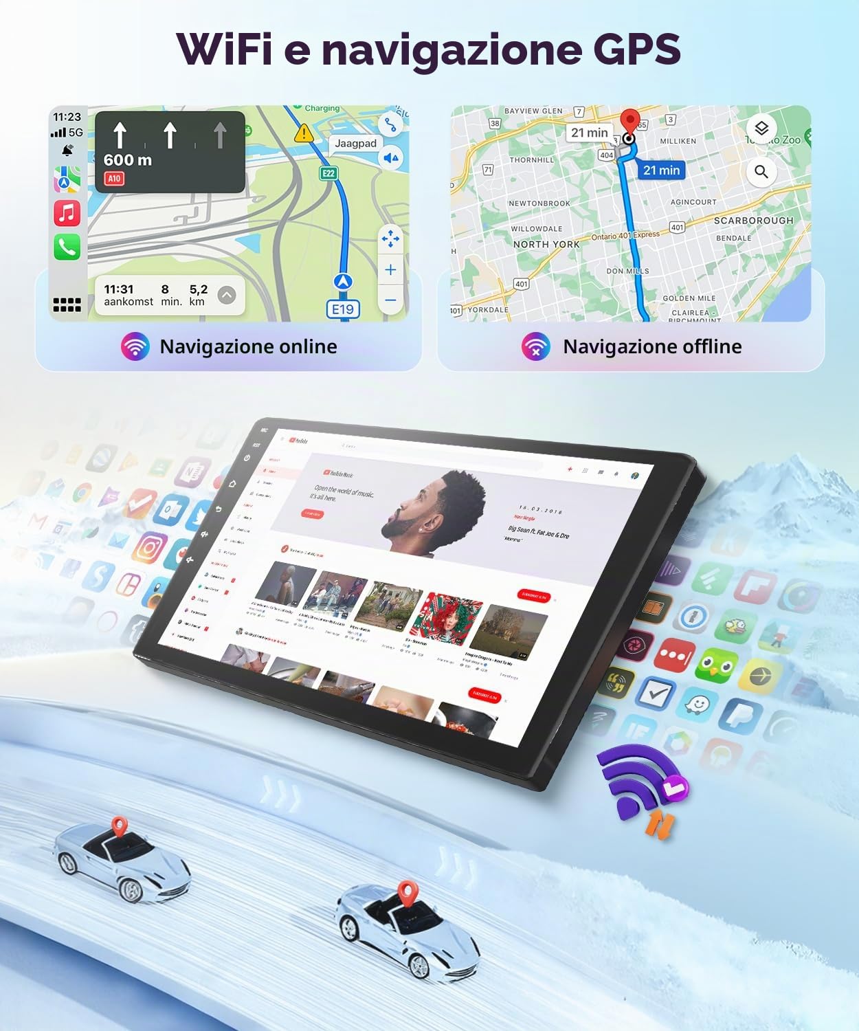 VECHTEL Autoradio 2G+64G Android 15 per Audi A4 2002-2008, 9" HD 2.5D Schermo Tactile Stereo Auto co Carplay Android Auto senza Fili GPS Wi-Fi USB Bluetooth Radio FM RDS Retrocamera