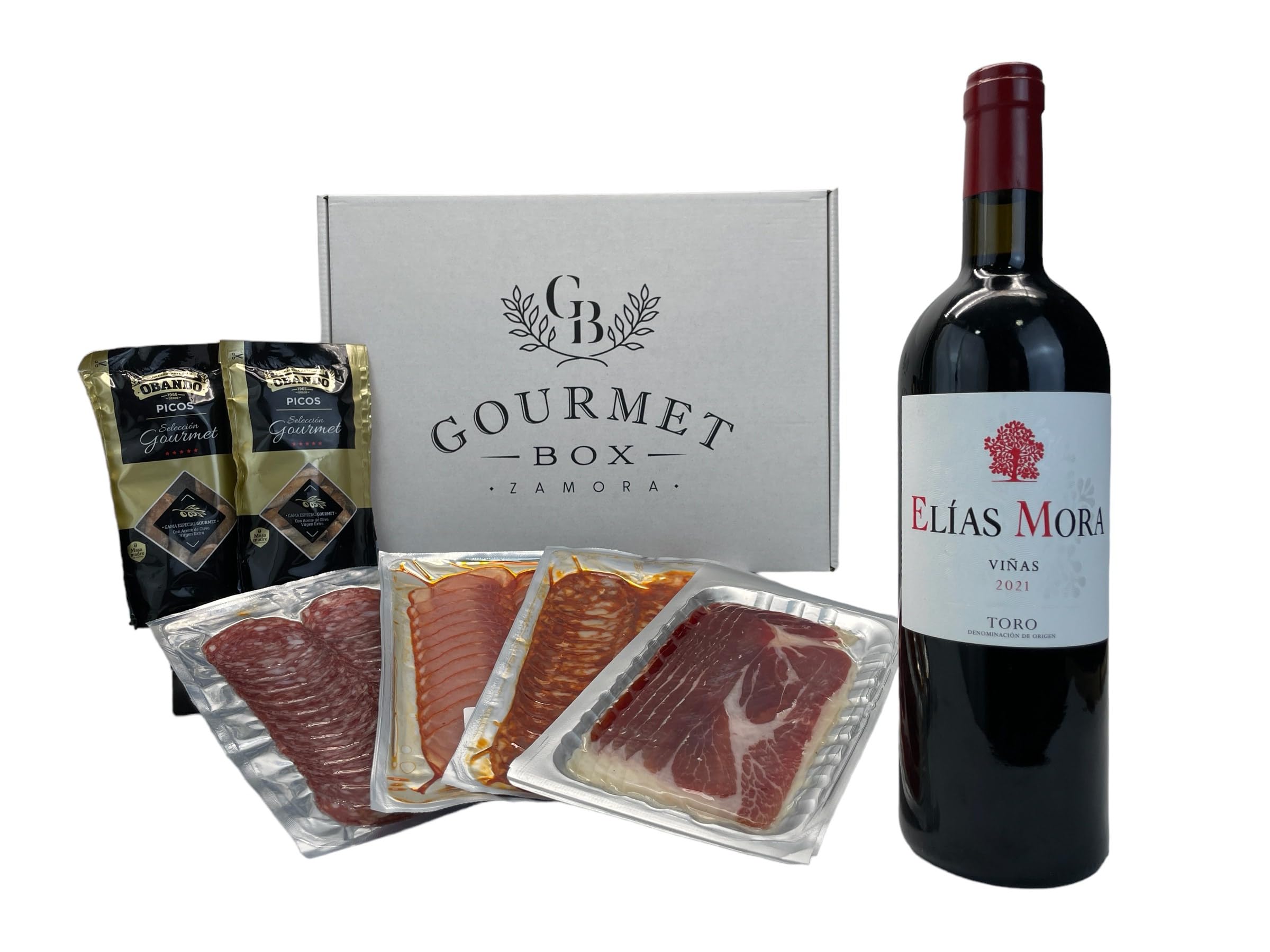 Cesta Gourmet para regalar,Lote de Ibéricos loncheados,Gourmet Box ZAMORA-Jamón,Lomo,Chorizo,Salchichón (Pack 400gr.) — view 7