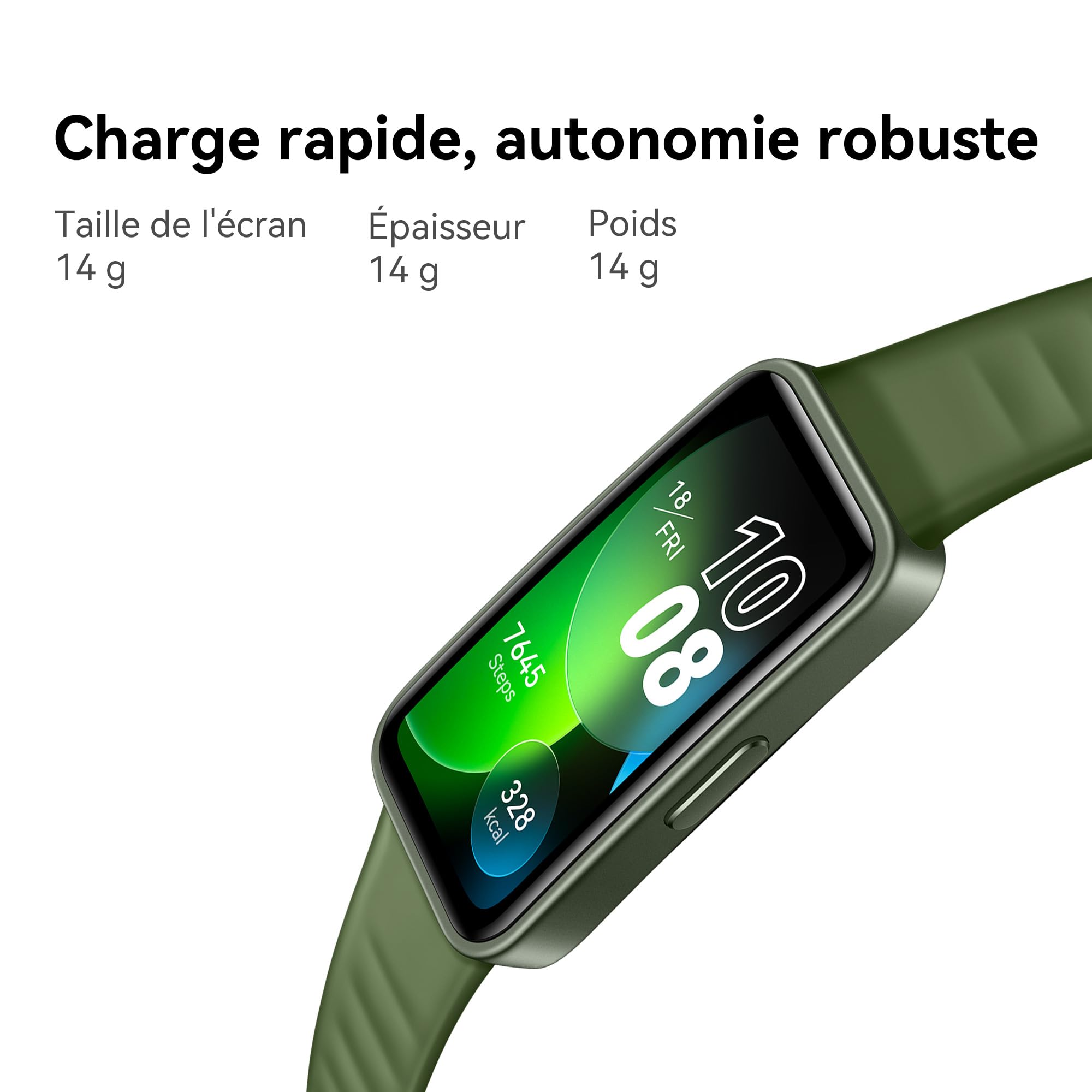 HUAWEI Band 8 Montre Connectée,Écran Tactile sans Bordure,Suivi du Sommeil,100+ Modes d'entrainement,Charge Rapide,Longue durée,10000+Cadrans au Choix,Étanche,Compatible avec iPhone et Android,Noir